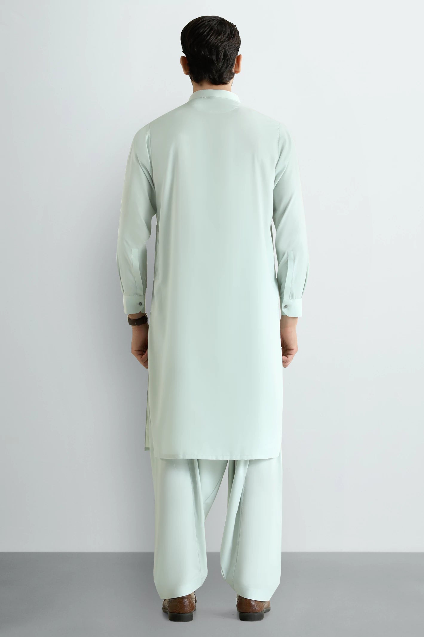 Light Green Wash & Wear Shalwar Kameez - Image 4