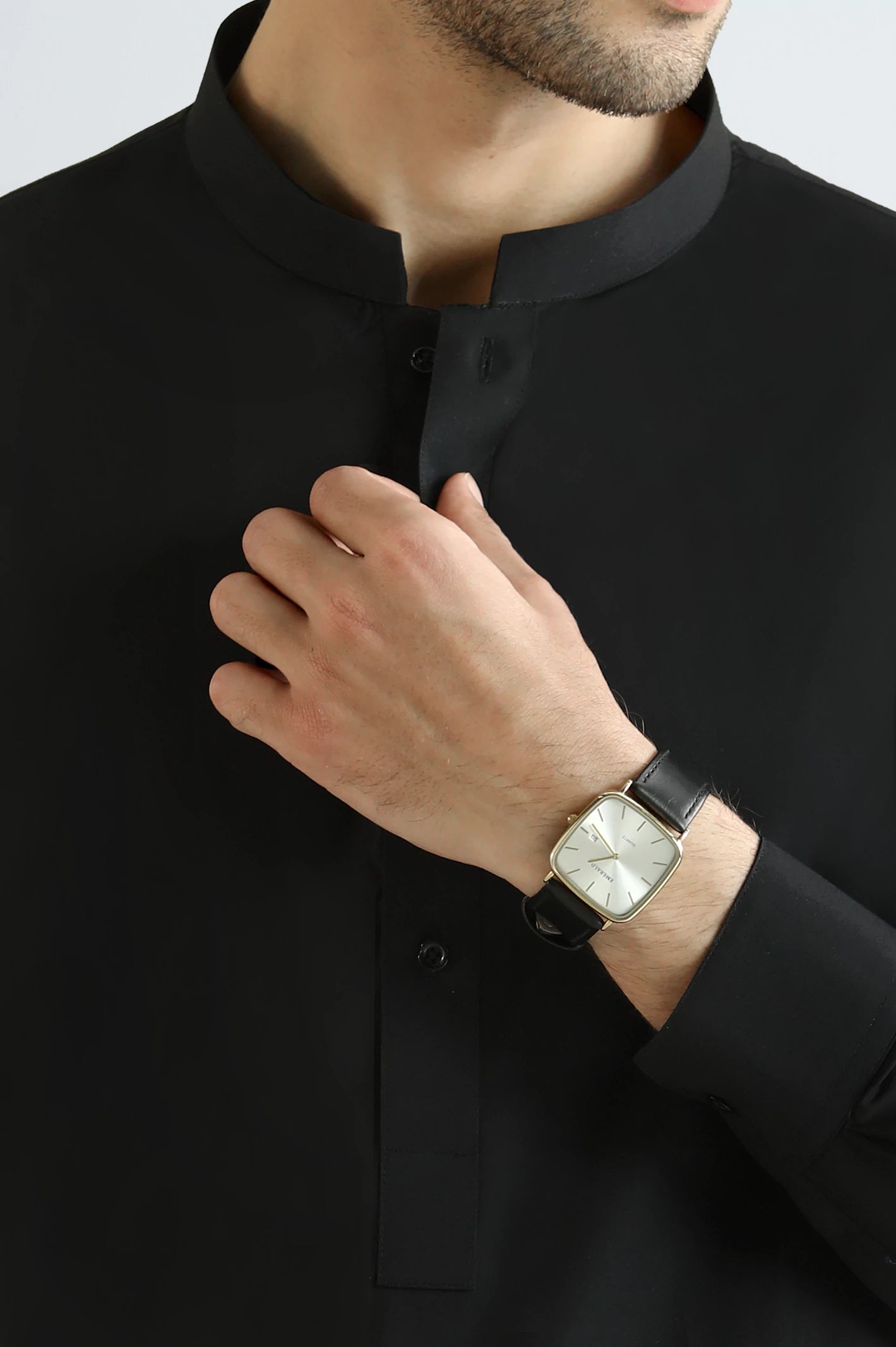 Black Wash & Wear Shalwar Kameez - Image 3
