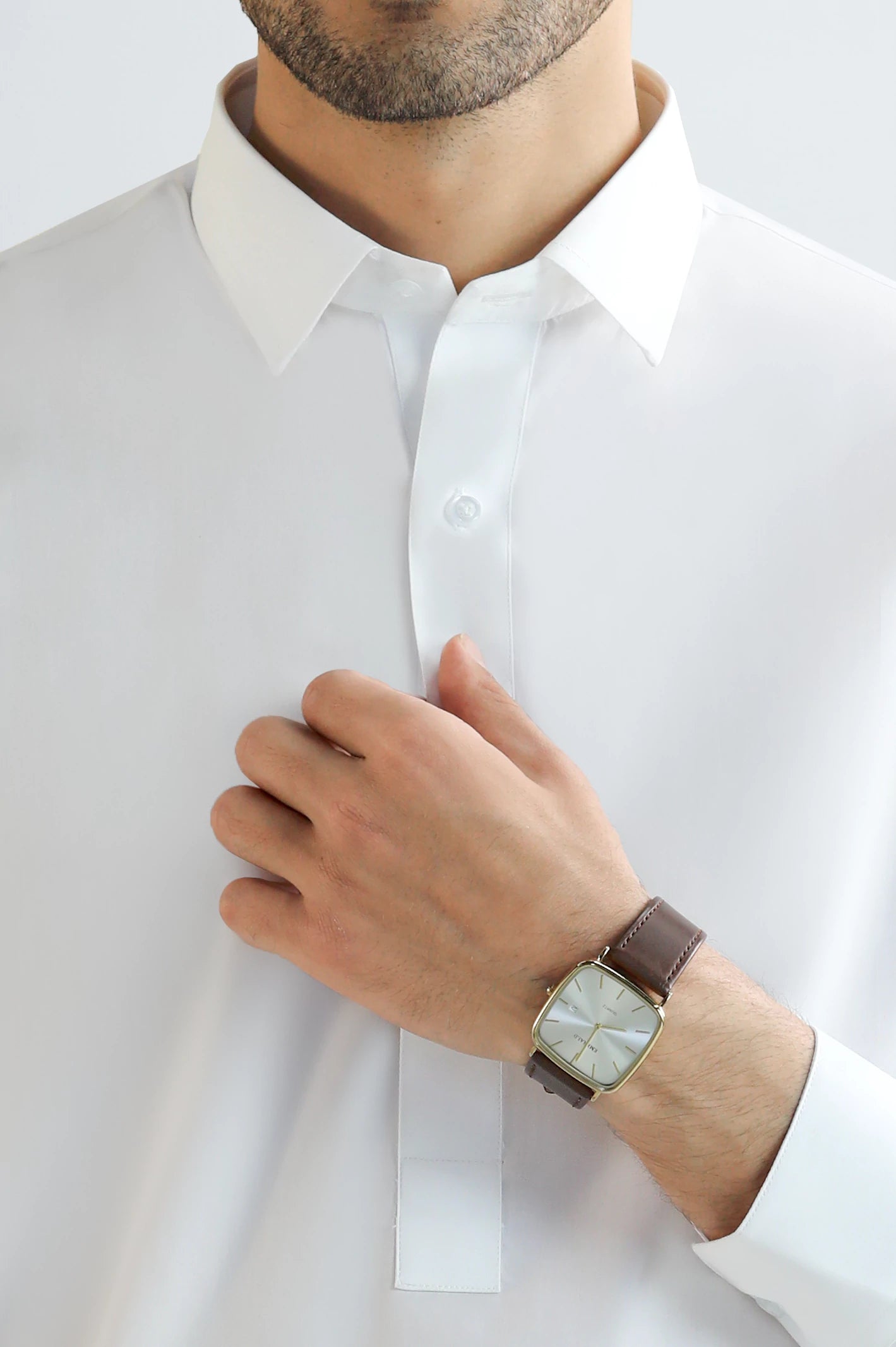 Off White Wash & Wear Shalwar Kameez - Image 3