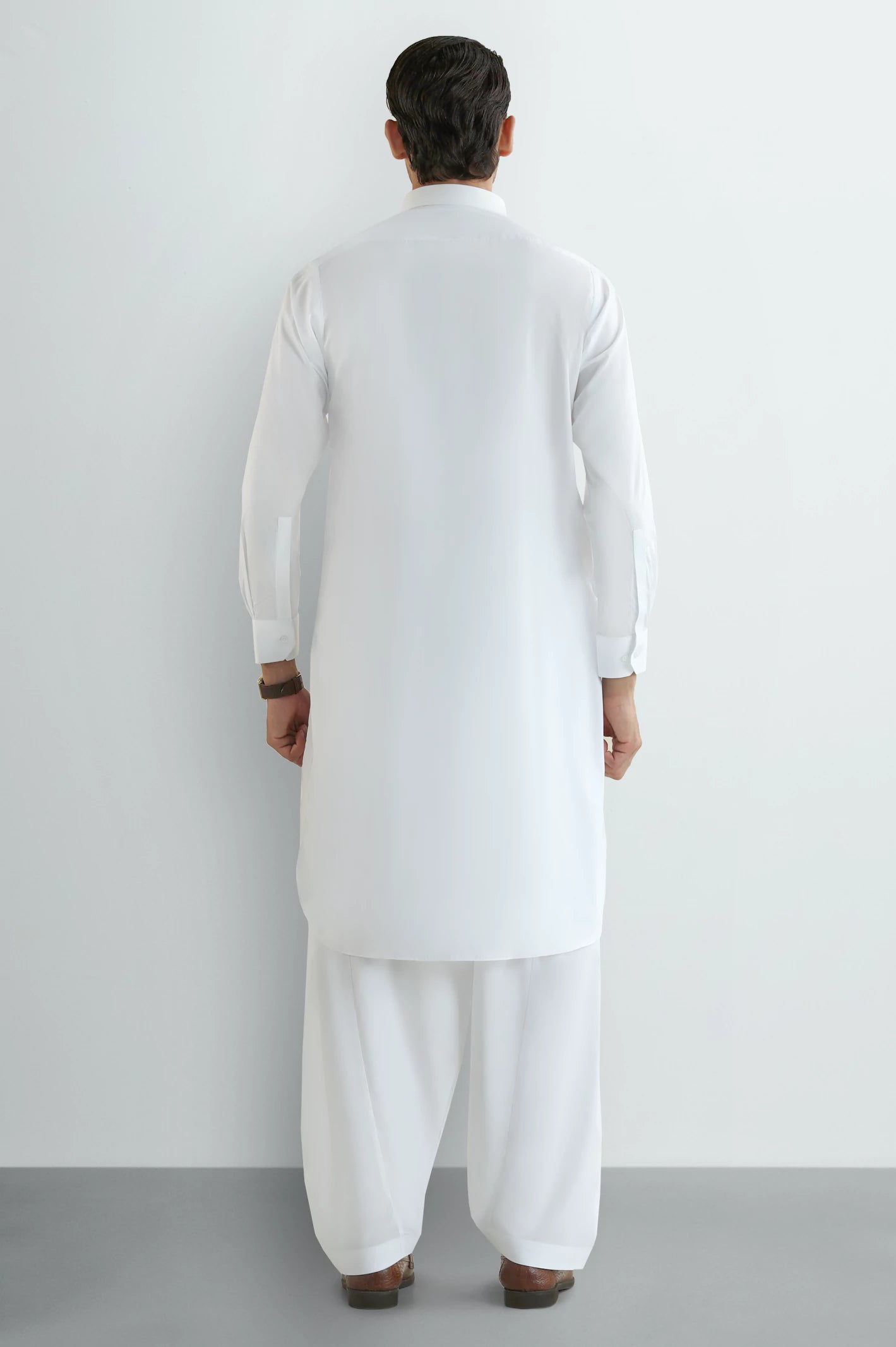 Off White Wash & Wear Shalwar Kameez - Image 4
