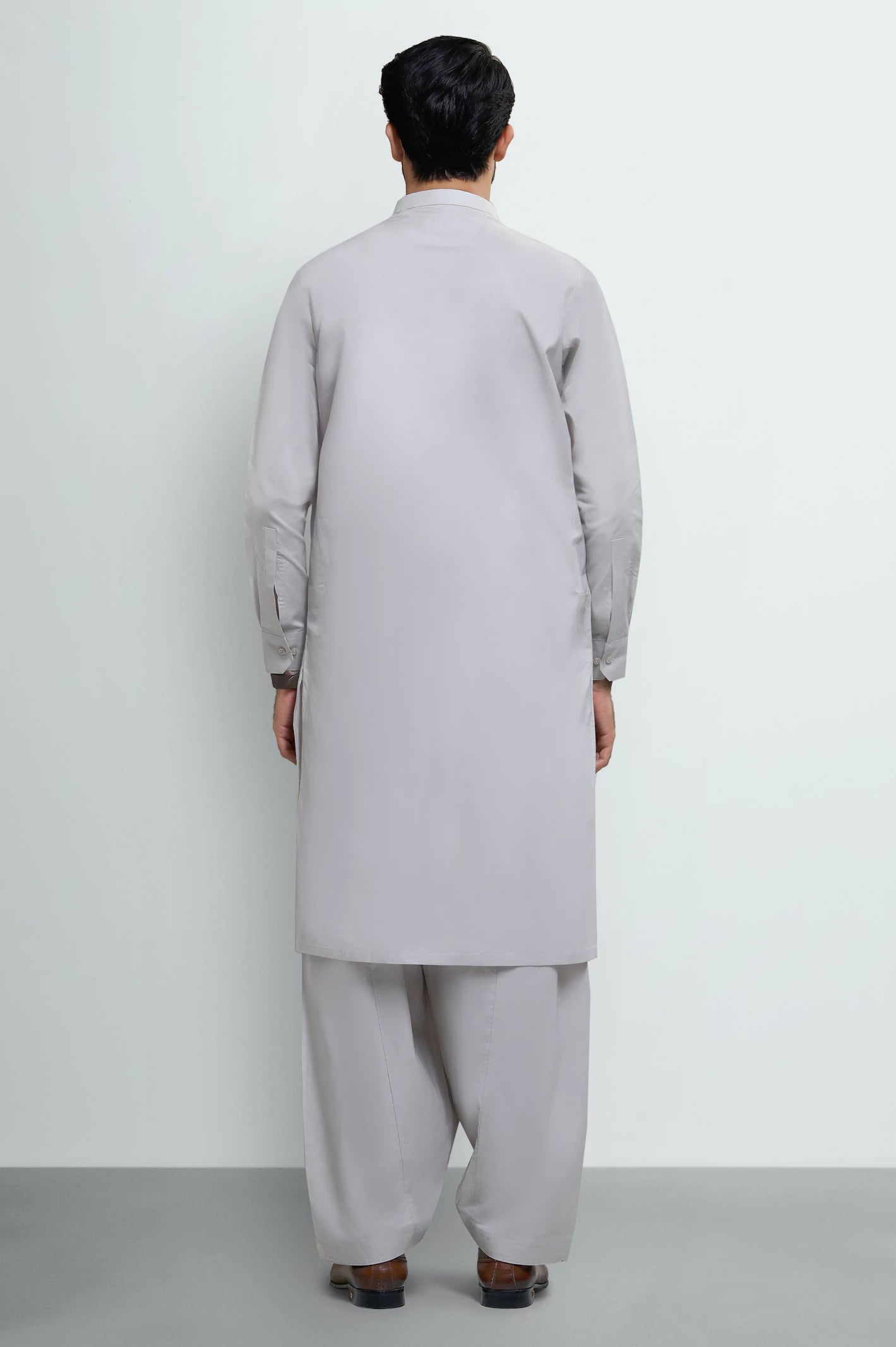 Beige Cotton Shalwar Kameez - Image 4