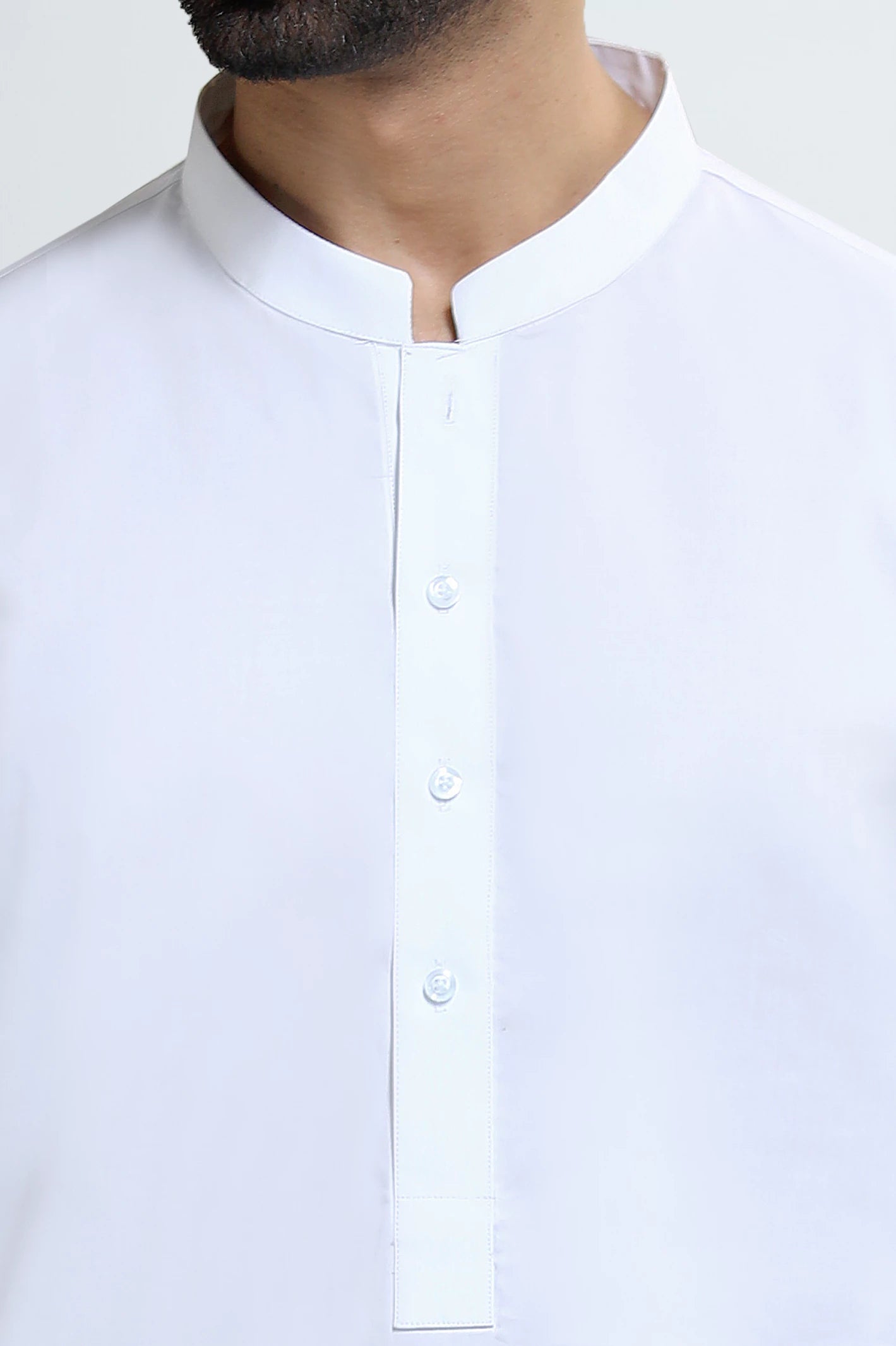 Off White Cotton Shalwar Kameez - Image 3