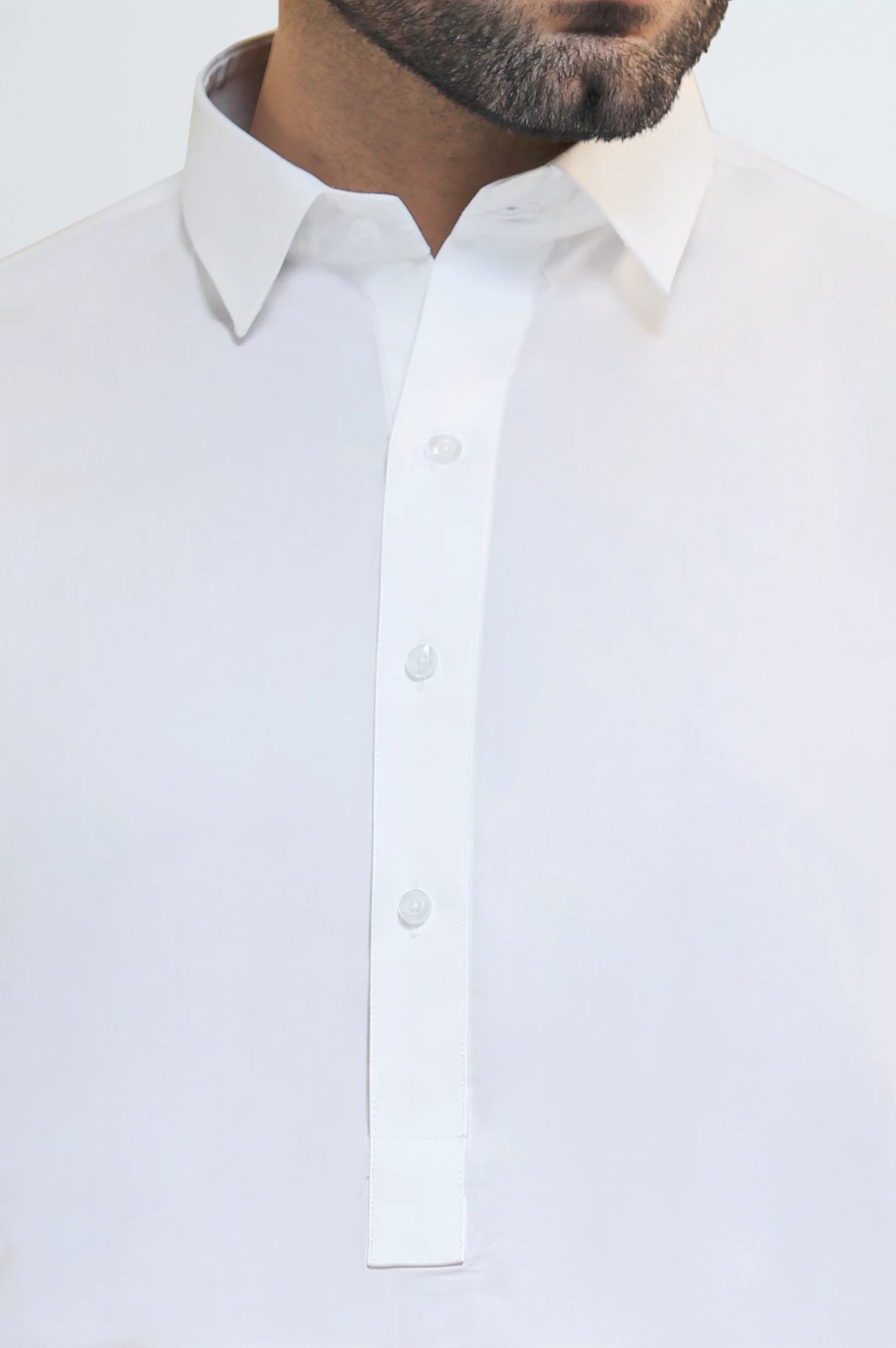 Cream Cotton Shalwar Kameez - Image 3