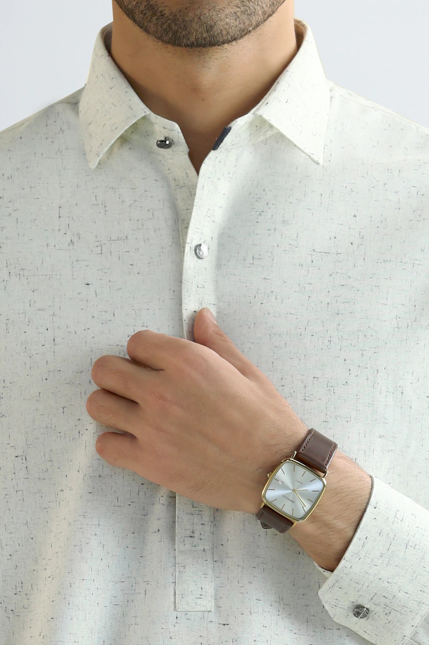 Cream Wash & Wear Shalwar Kameez - Image 3