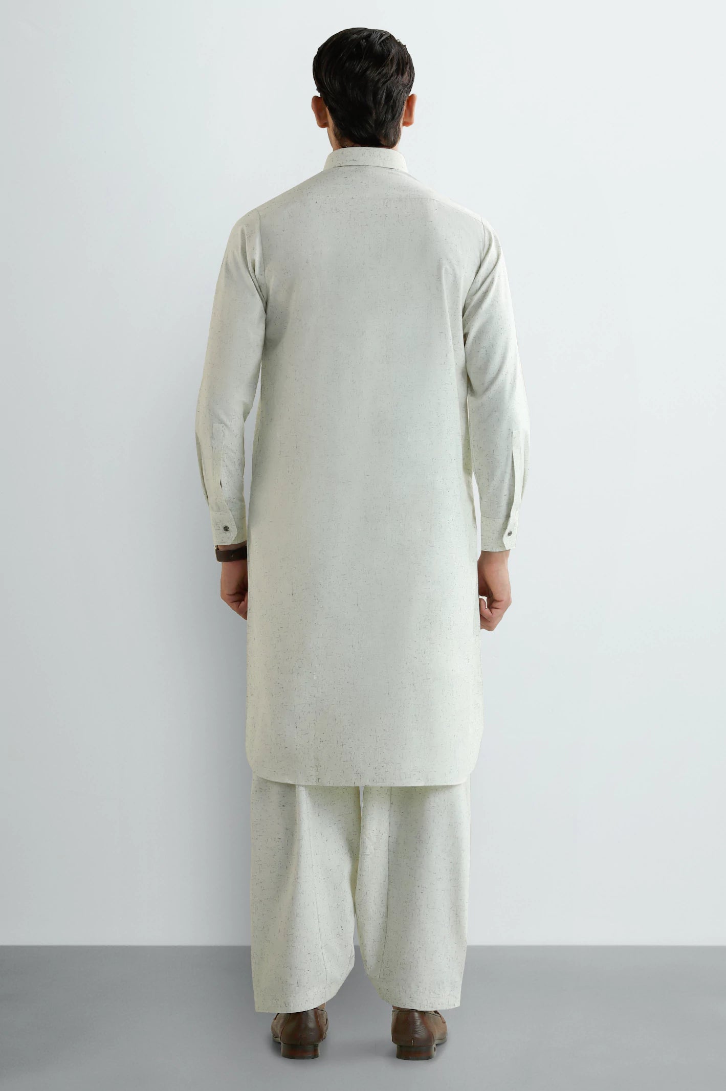 Cream Wash & Wear Shalwar Kameez - Image 4