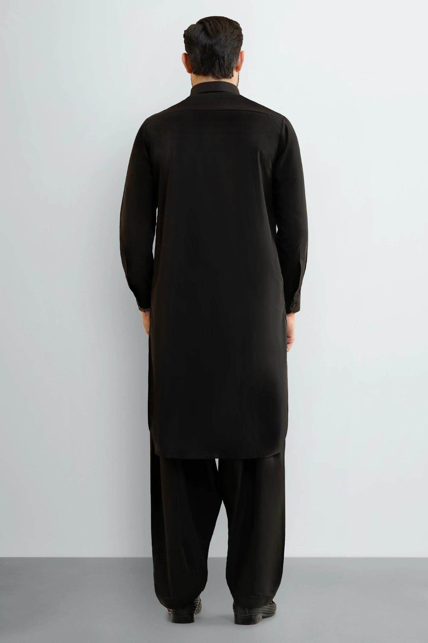 Black Wash & Wear Shalwar Kameez - Image 4