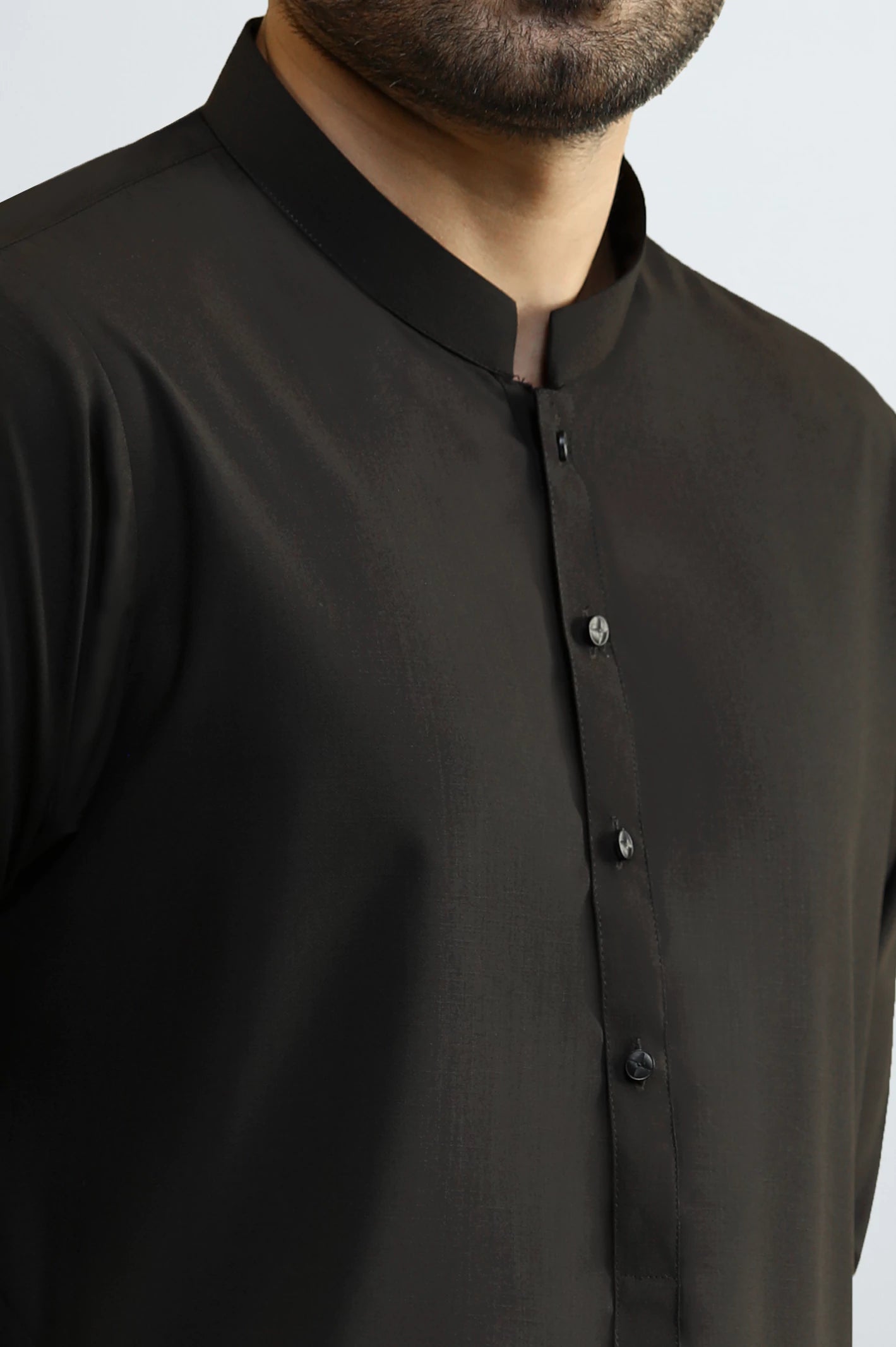 Black Wash & Wear Shalwar Kameez - Image 3