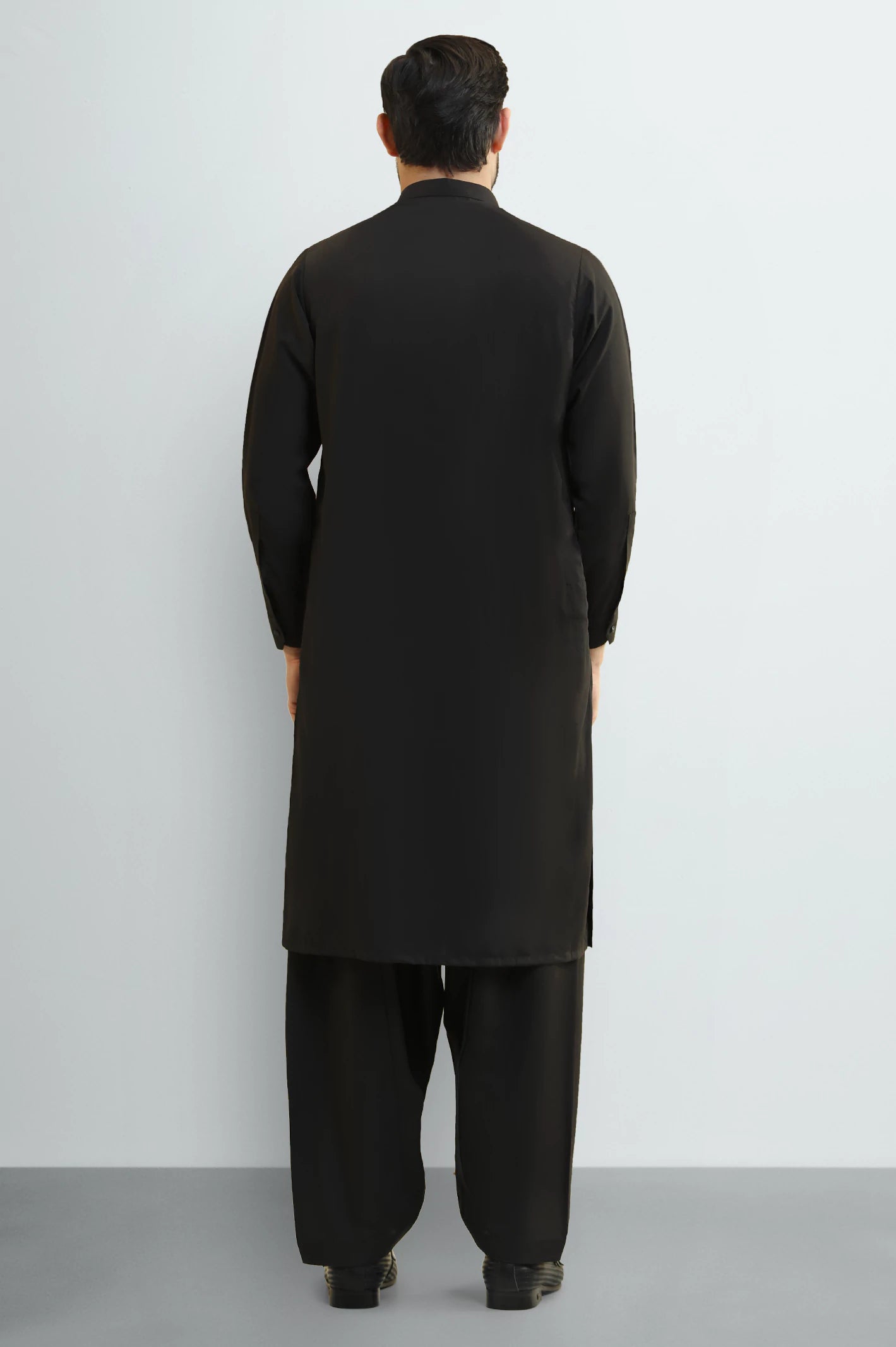 Black Wash & Wear Shalwar Kameez - Image 4