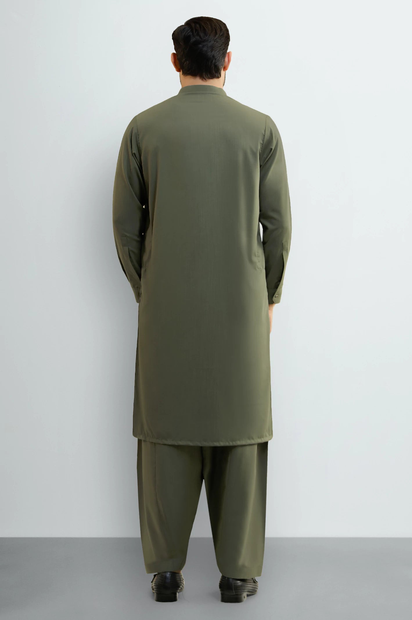 Green Wash & Wear Shalwar Kameez - Image 4