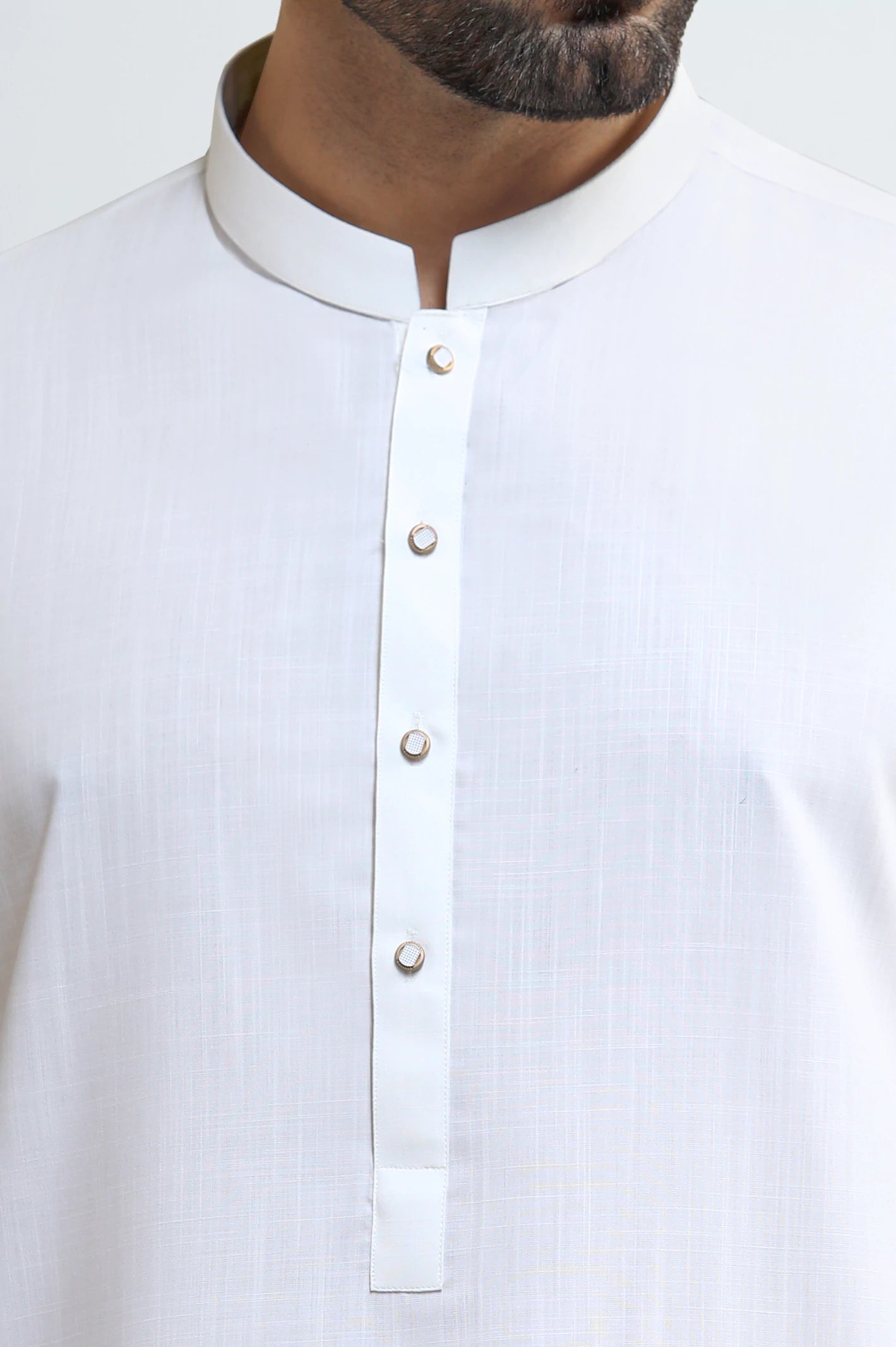 Off White Wash & Wear Shalwar Kameez - Image 3