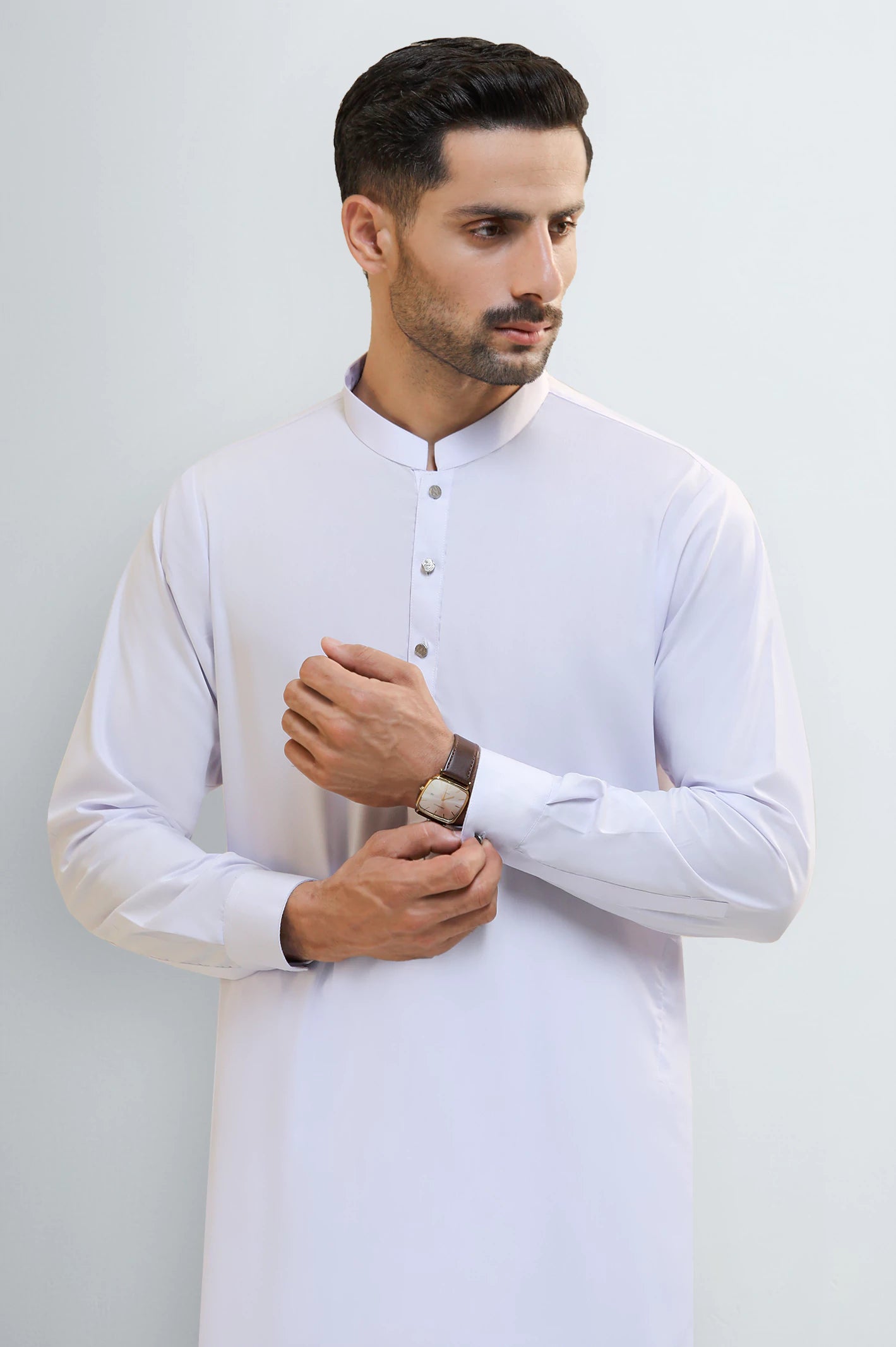 White Wash & Wear Shalwar Kameez - Image 2