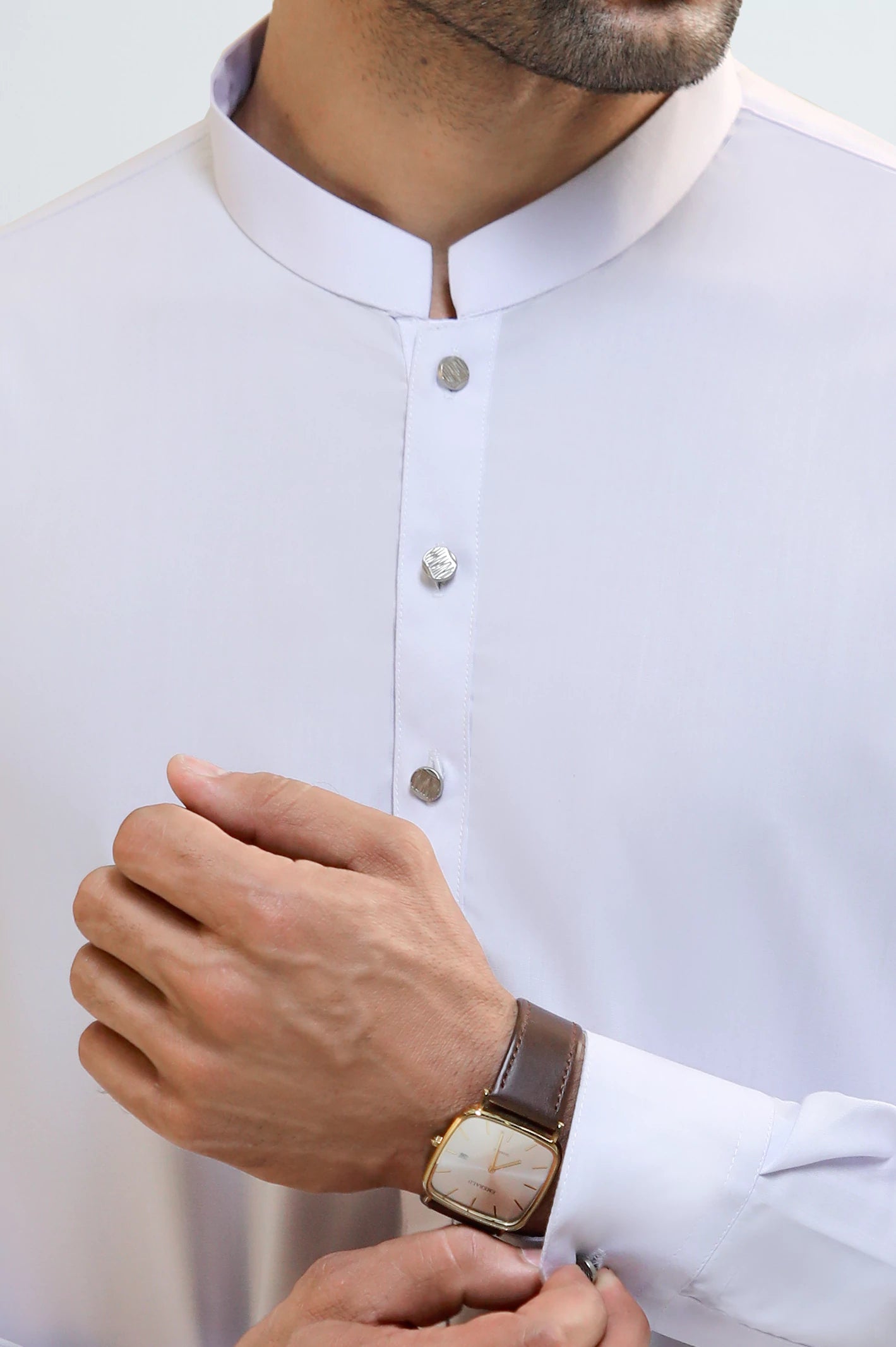 White Wash & Wear Shalwar Kameez - Image 3