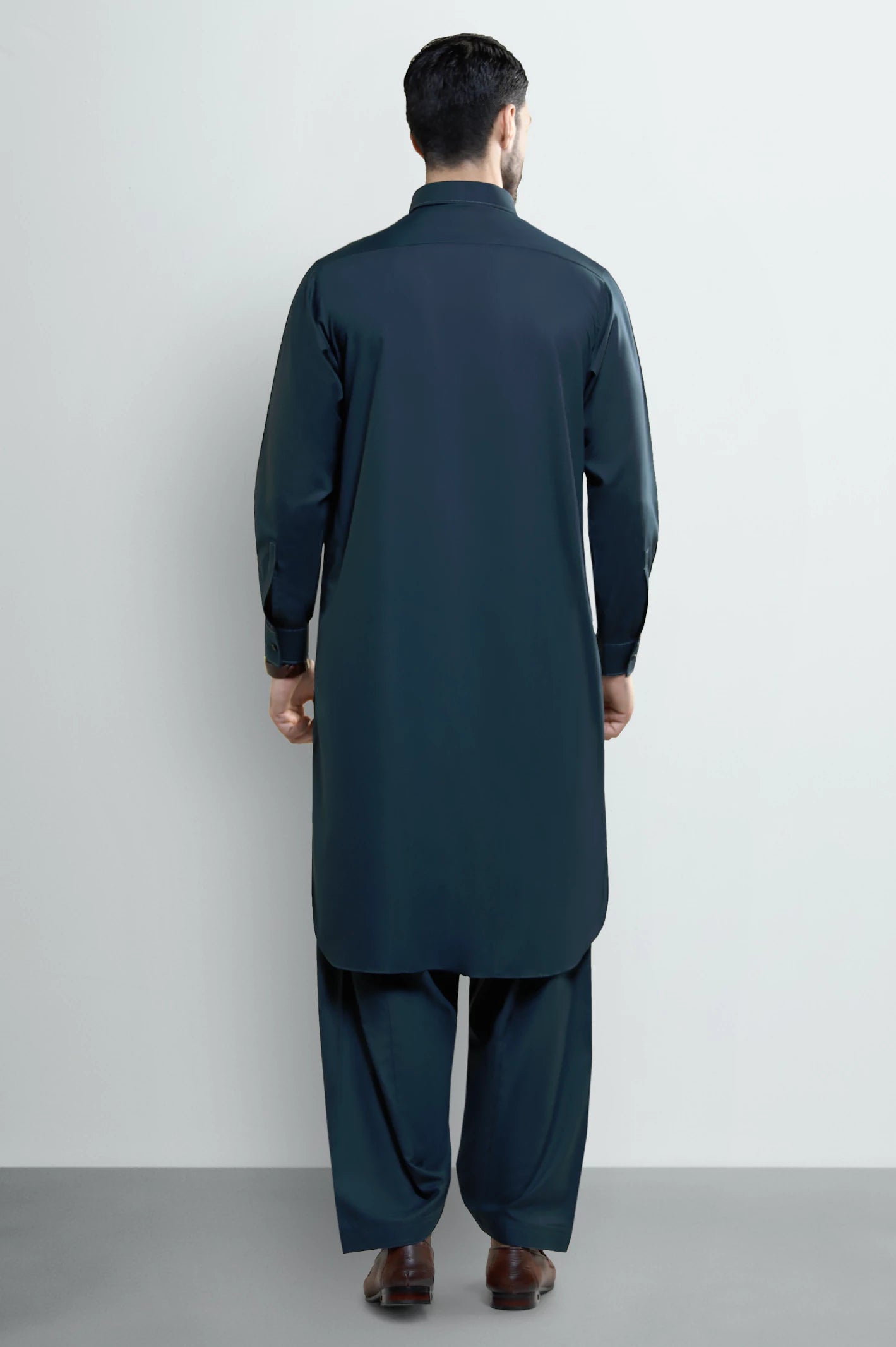 Dark Green Wash & Wear Shalwar Kameez - Image 4