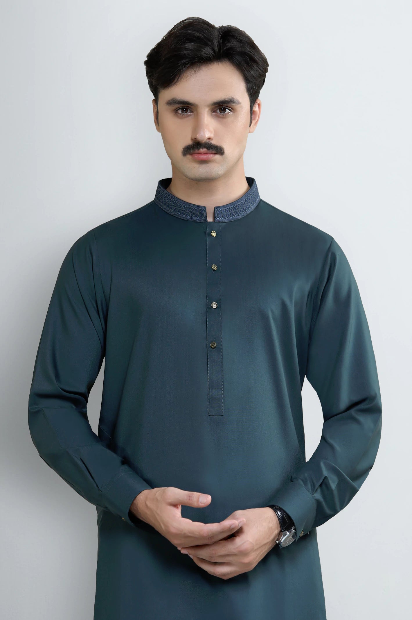 Dark Green Wash & Wear Shalwar Kameez