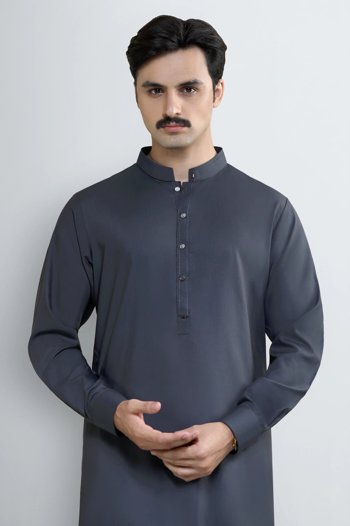 Dark Grey Wash & Wear Shalwar Kameez