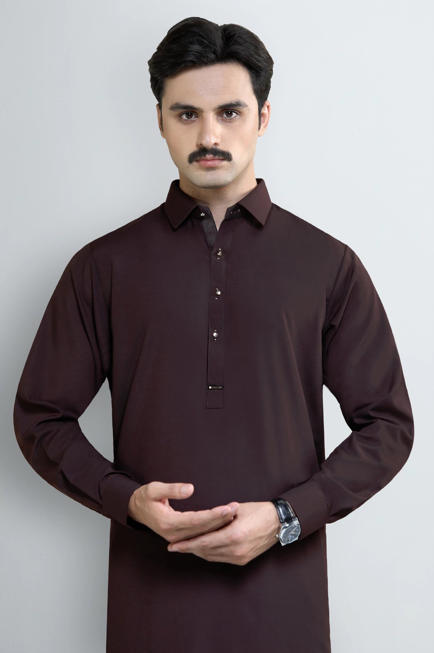 Maroon Wash & Wear Shalwar Kameez