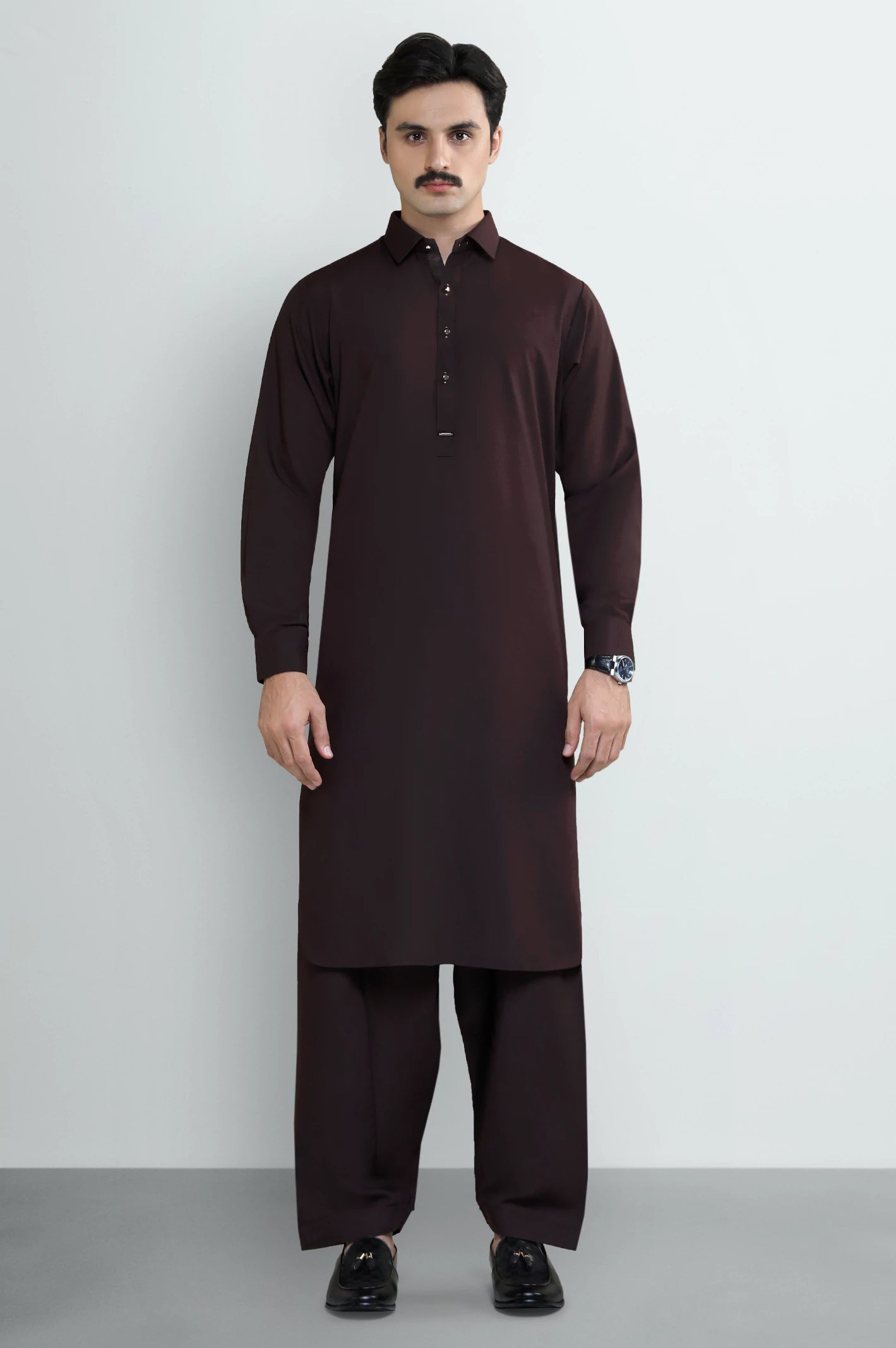 Maroon Wash & Wear Shalwar Kameez - Image 2