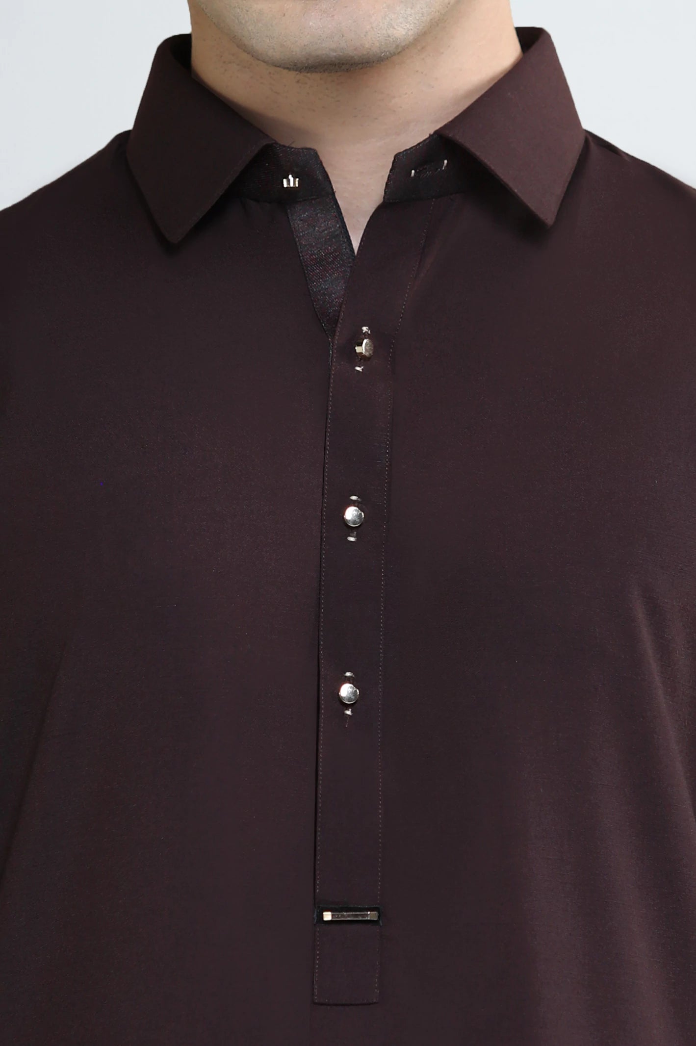 Maroon Wash & Wear Shalwar Kameez - Image 3