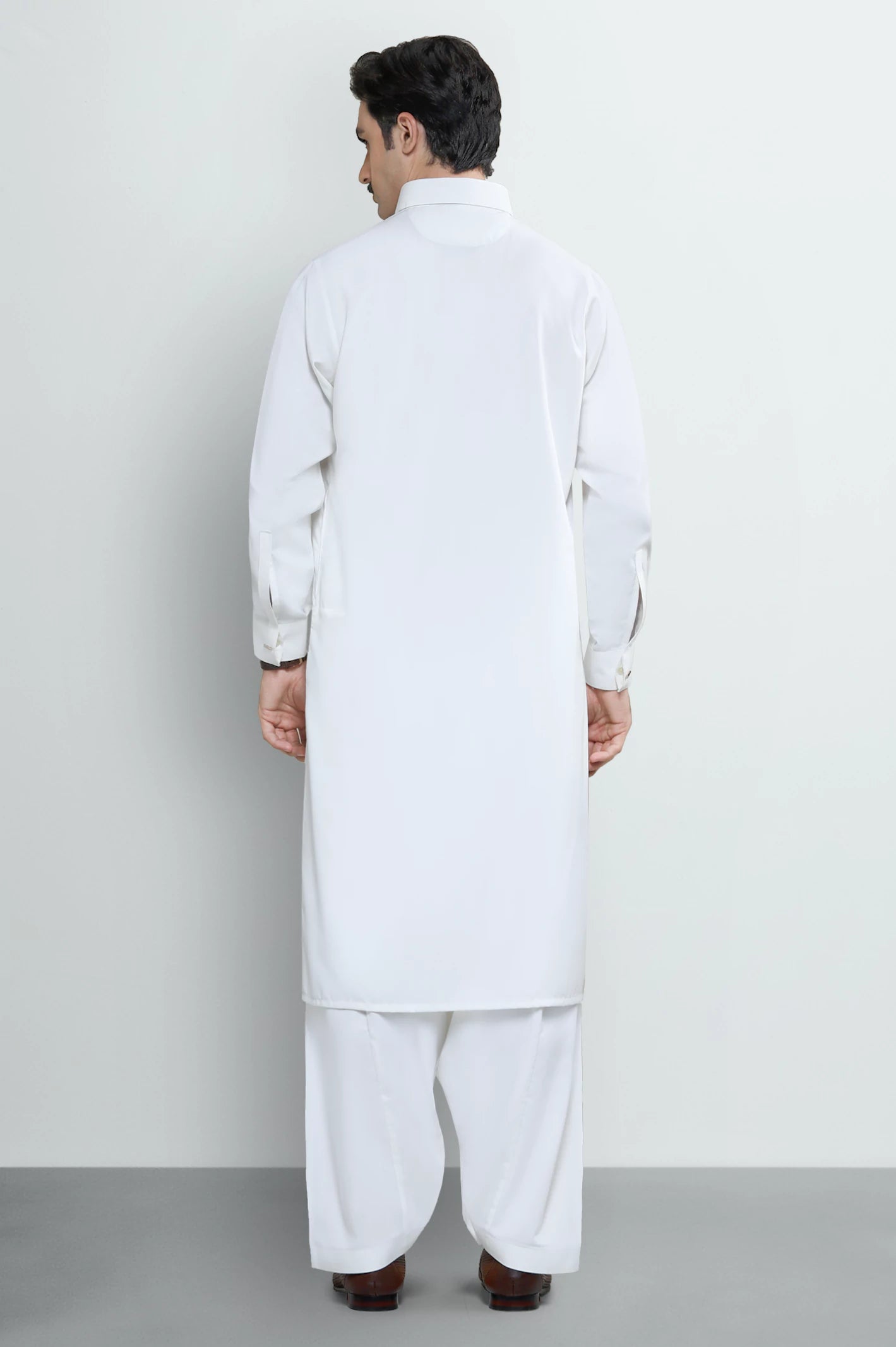 Off White Wash Wear Shalwar Kameez - Image 4