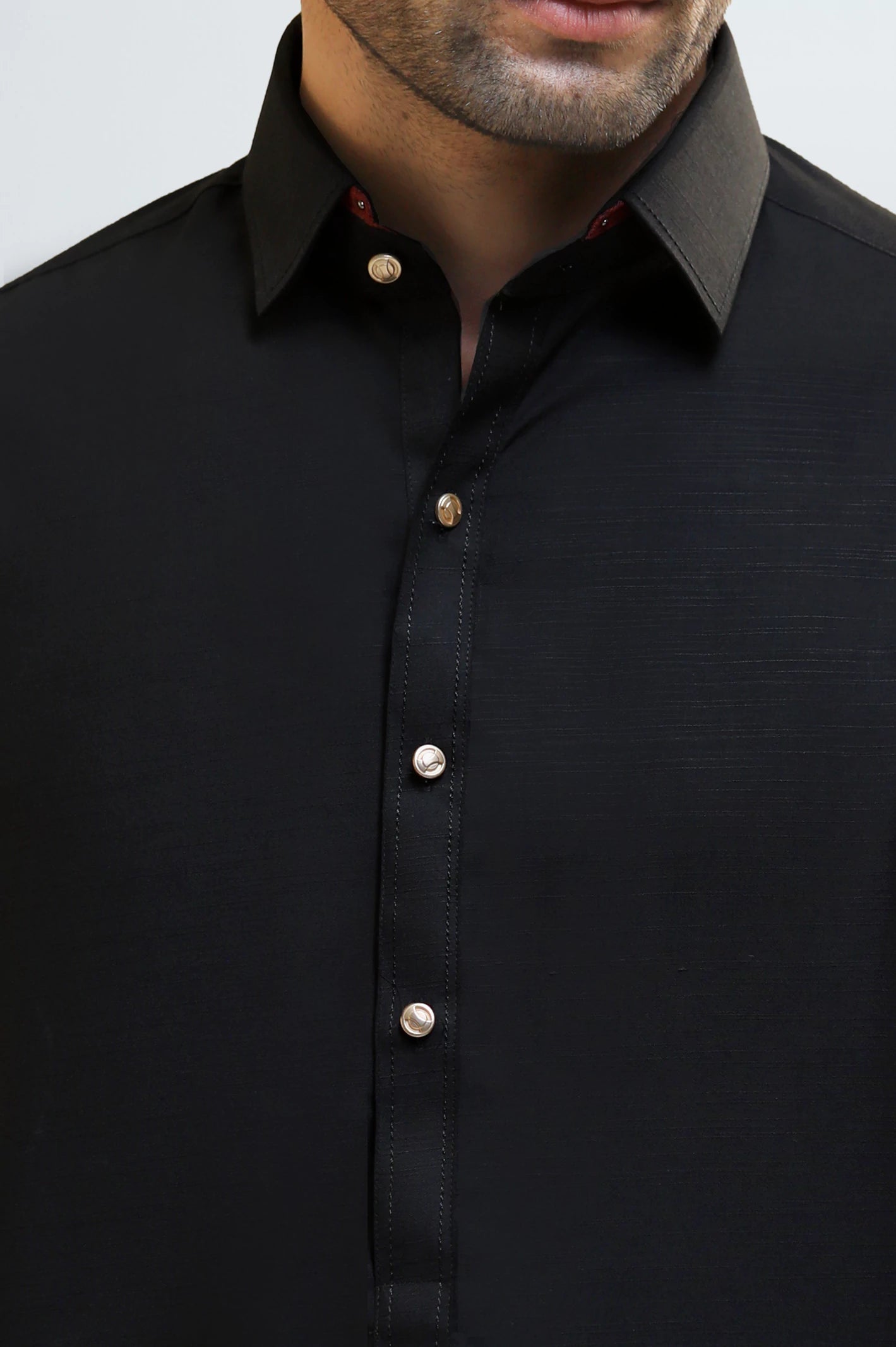 Black Wash & Wear Shalwar Kameez - Image 3