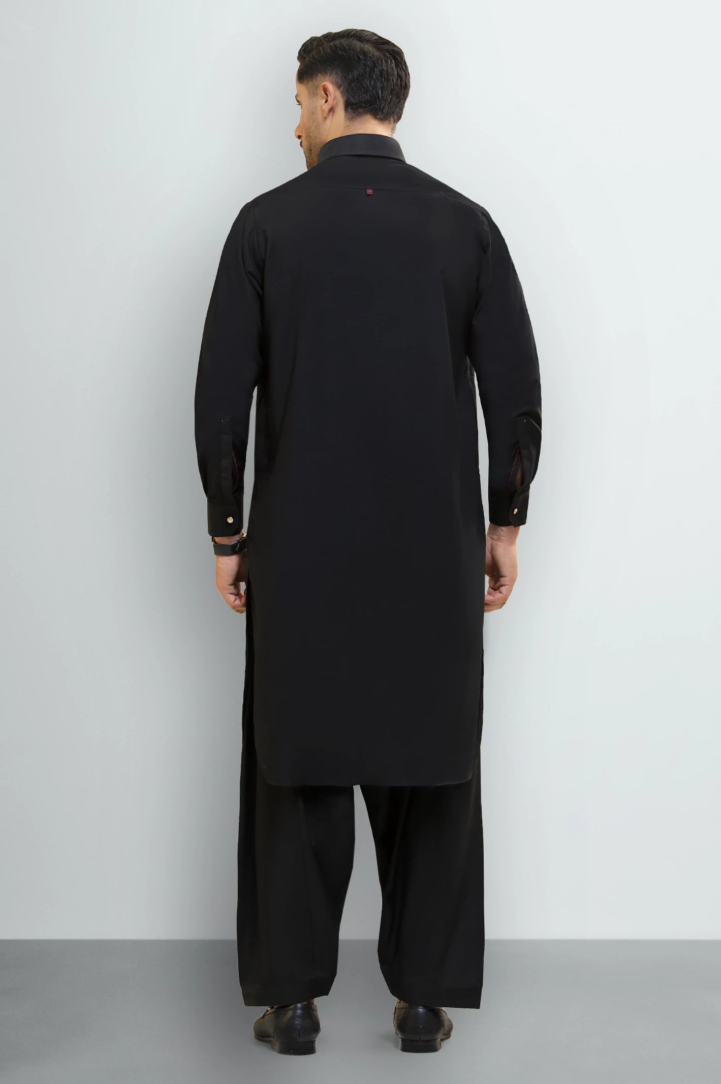 Black Wash & Wear Shalwar Kameez - Image 4