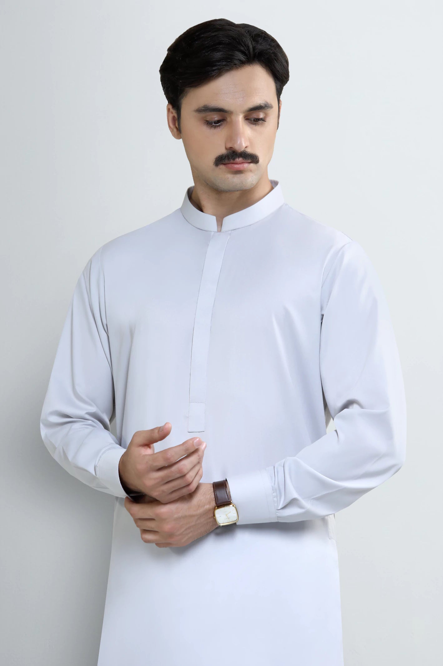 Ash Grey Wash & Wear Shalwar Kameez