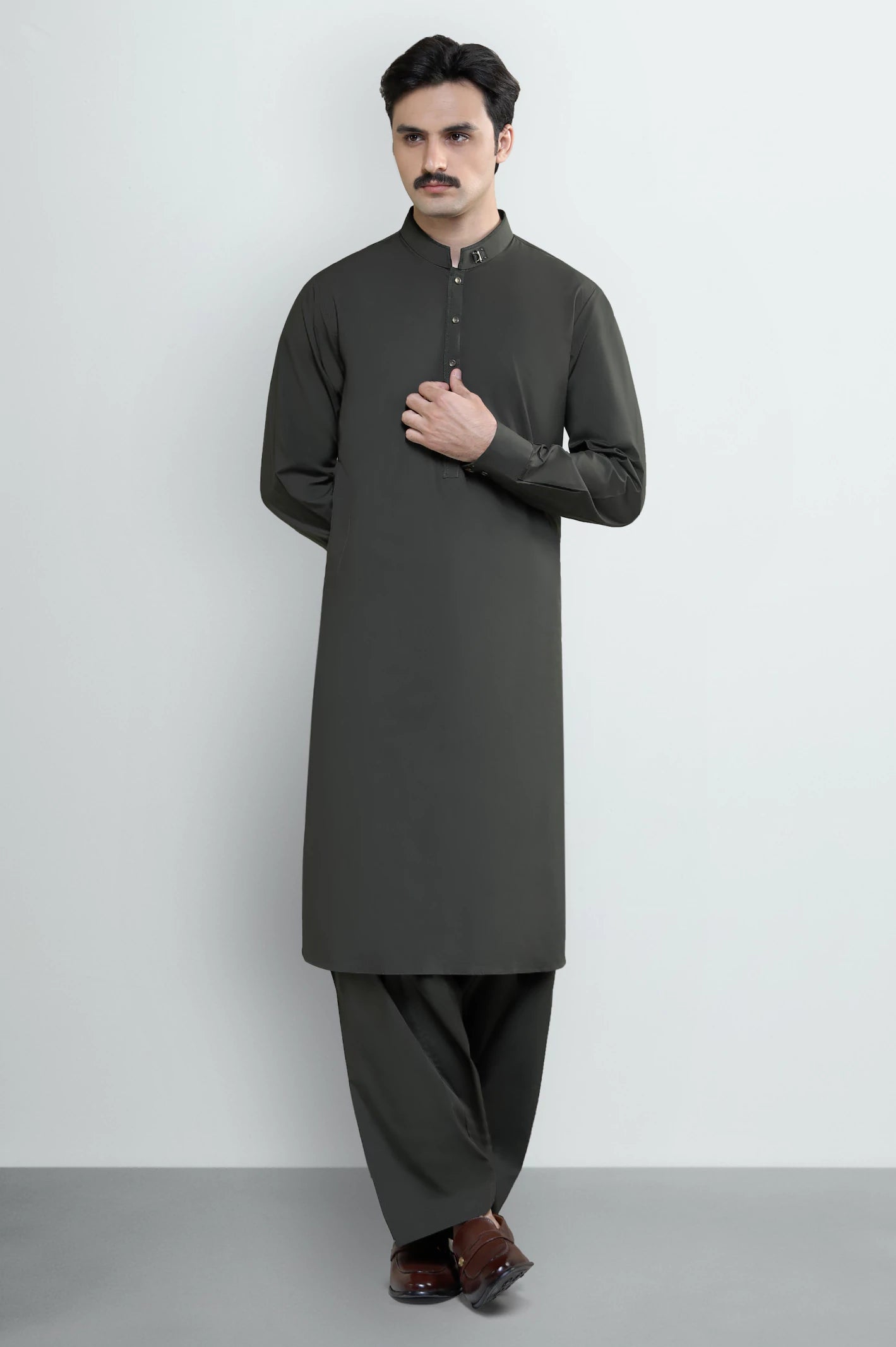 D-Green Wash & Wear Shalwar Kameez - Image 2