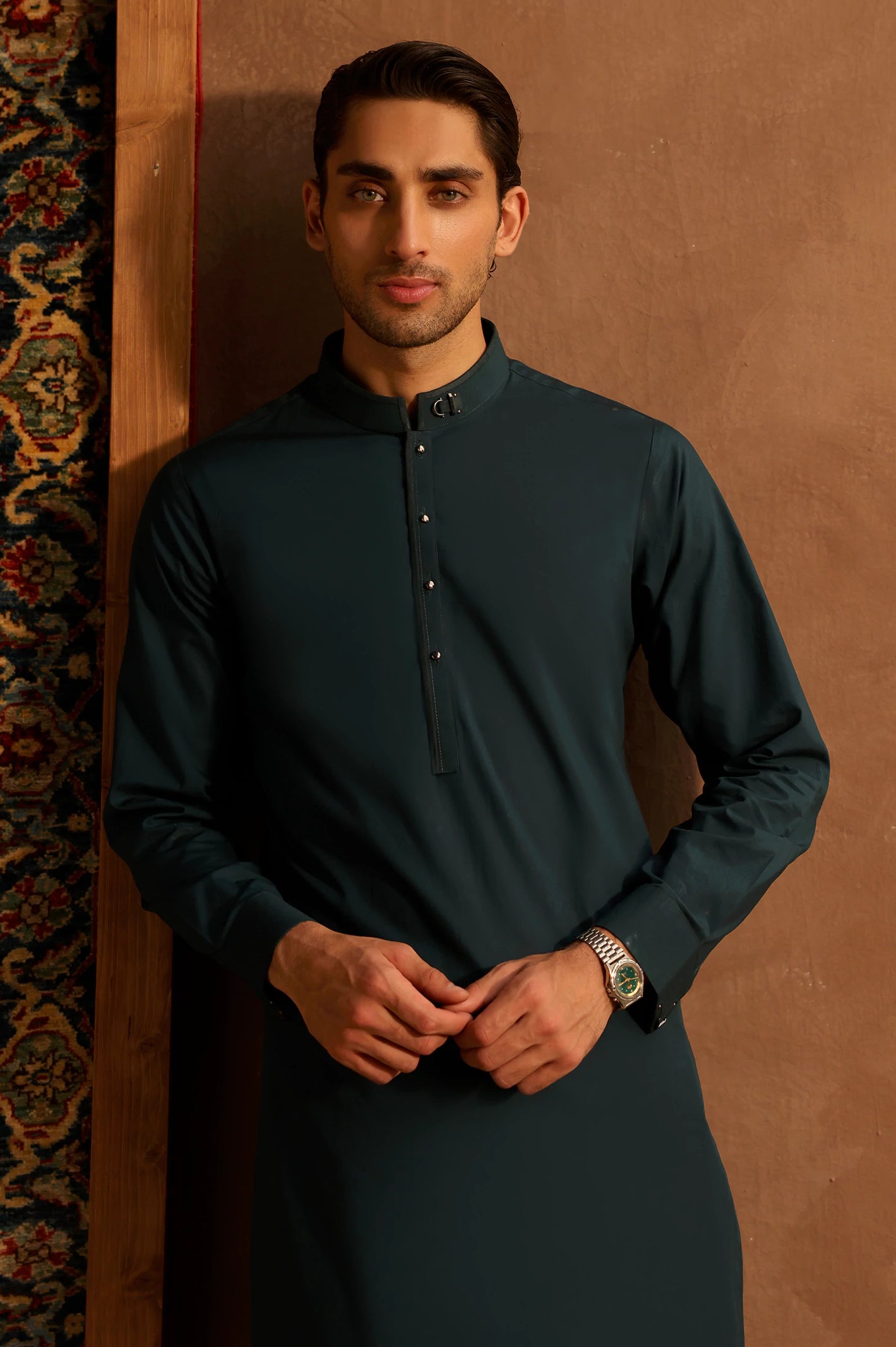 Blue Wash & Wear Shalwar Kameez - Image 3