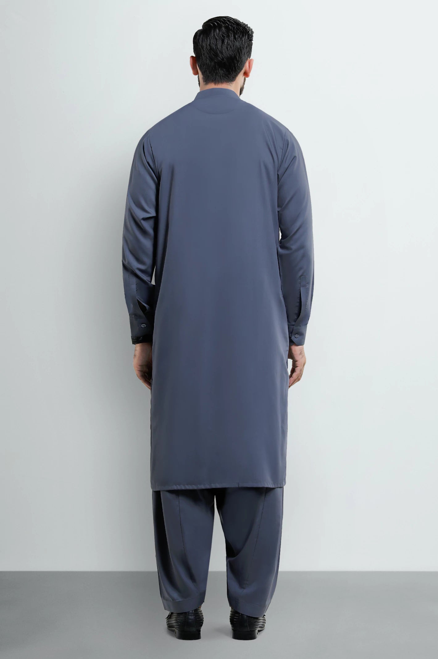Charcoal Wash & Wear Shalwar Kameez - Image 4
