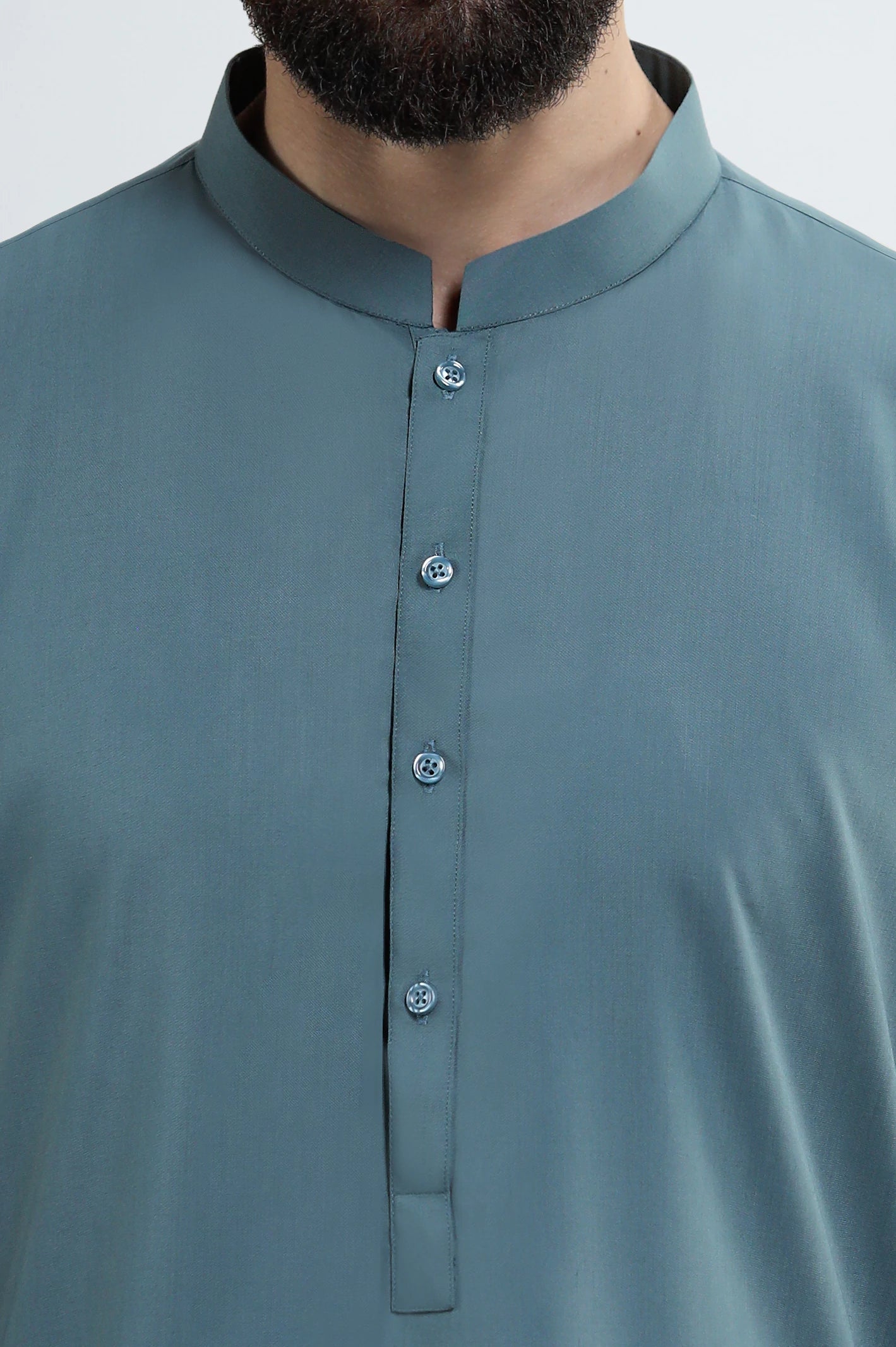 Green Wash & Wear Shalwar Kameez - Image 3