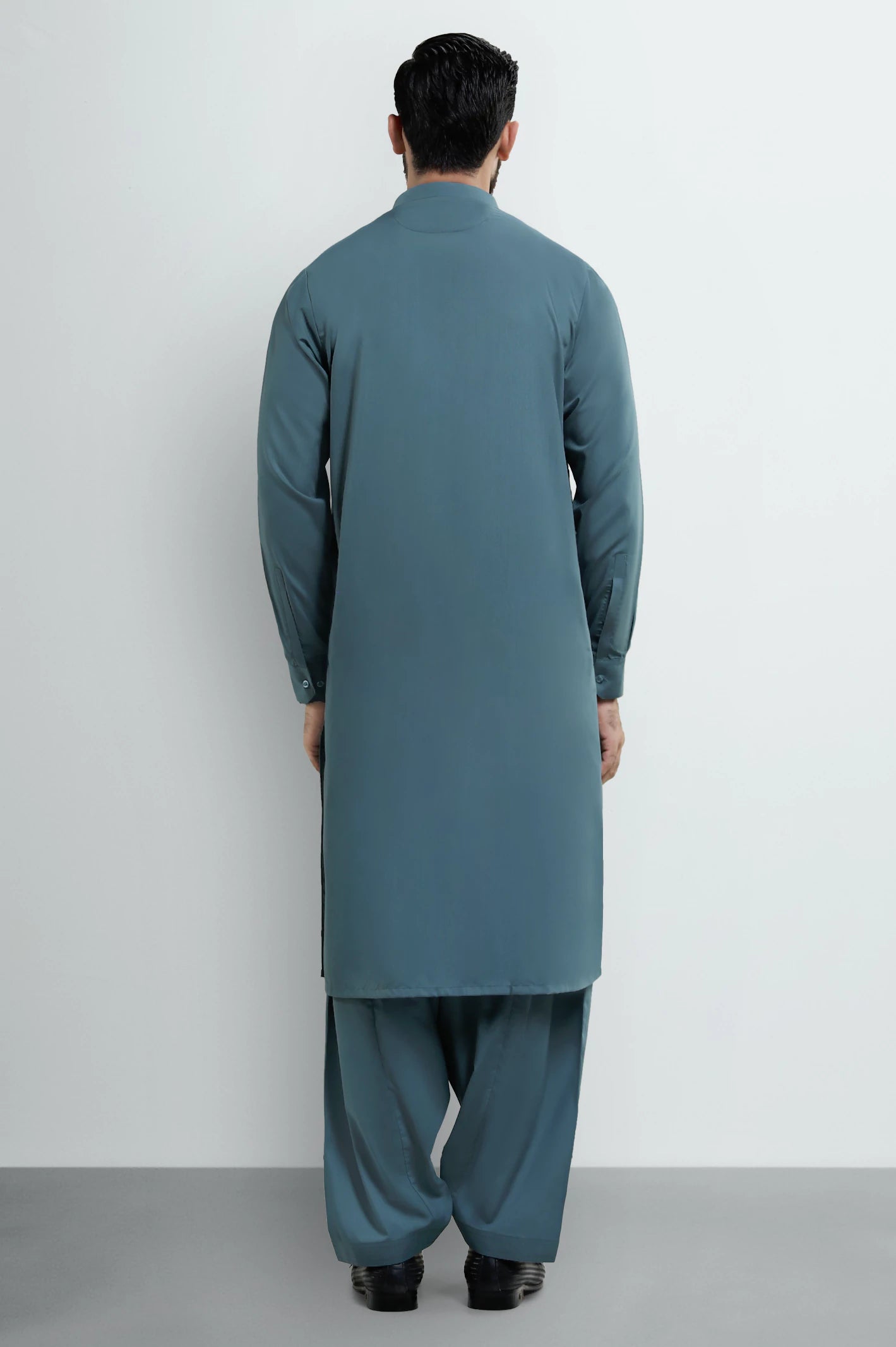 Green Wash & Wear Shalwar Kameez - Image 4
