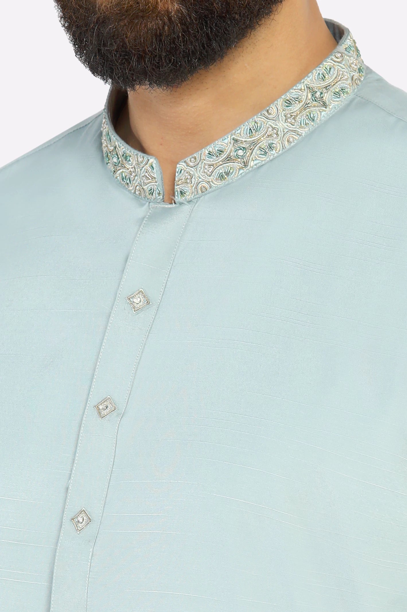 Light Green Wash & Wear Shalwar Kameez - Image 3