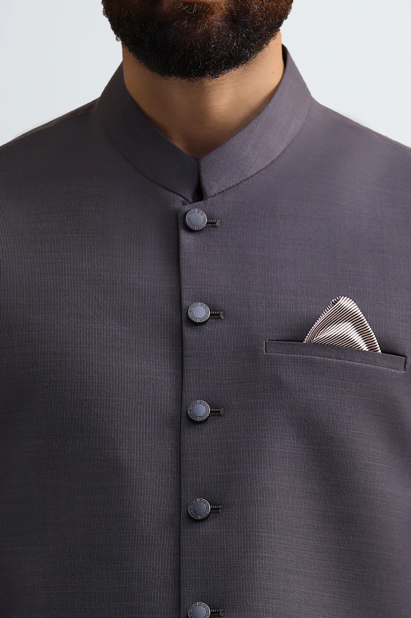 Dark Brown Shalwar Kameez with Waistcoat - Image 3