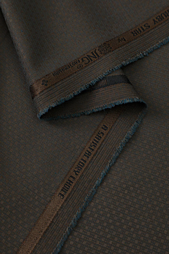 Premium Light Brown Wash & Wear Unstitched Fabric - Image 2