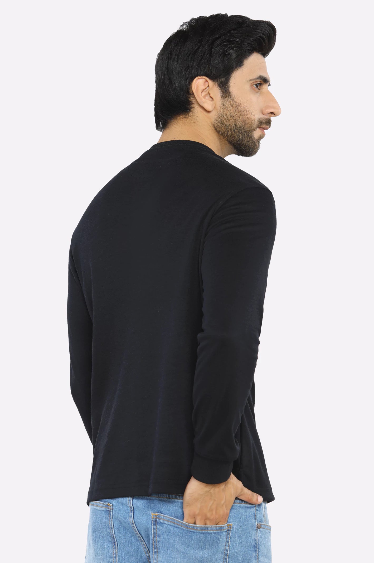Black Full Sleeves T-Shirt - Image 3