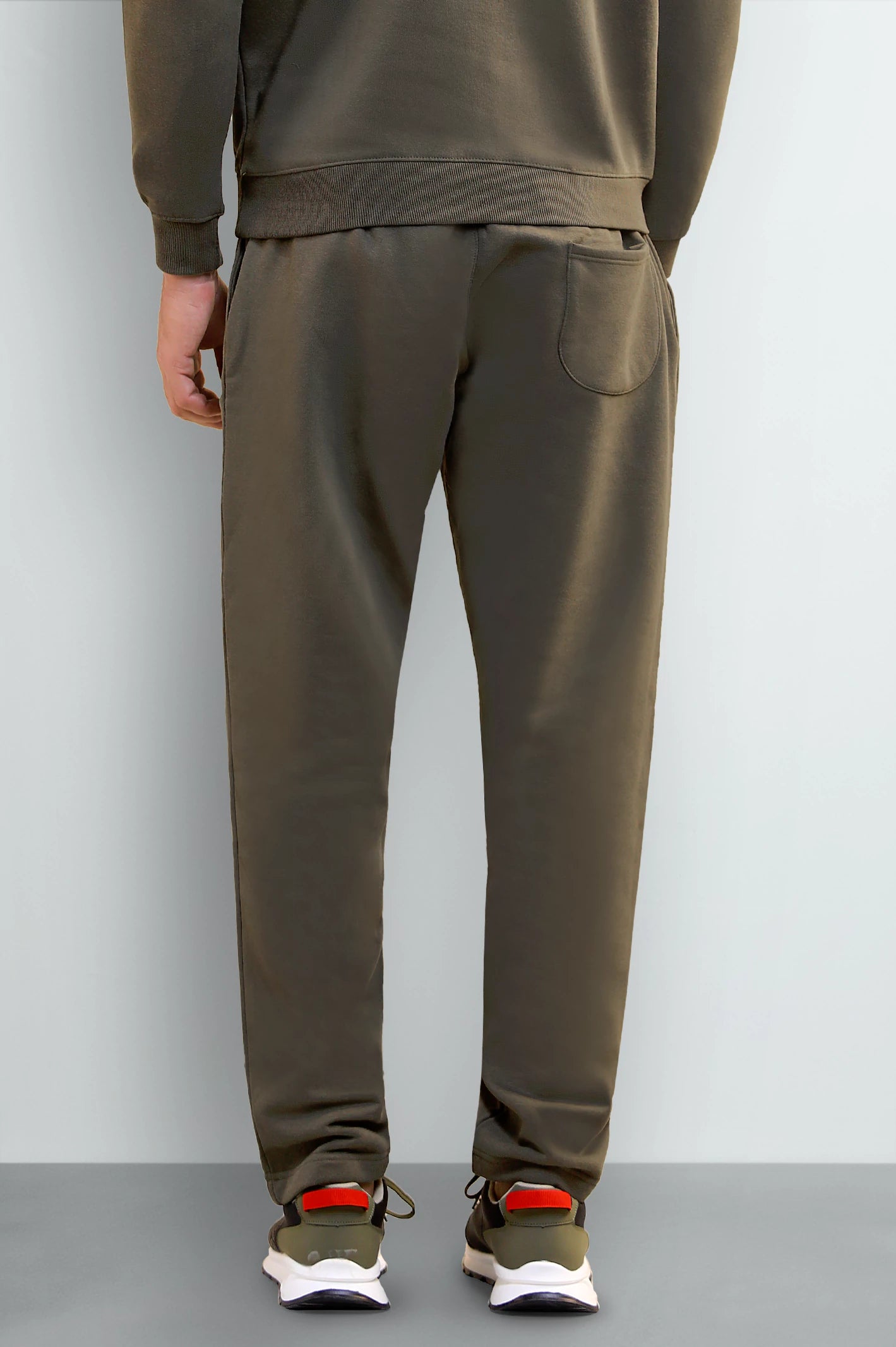 Men's Olive Knitted Jog Pant - Image 3