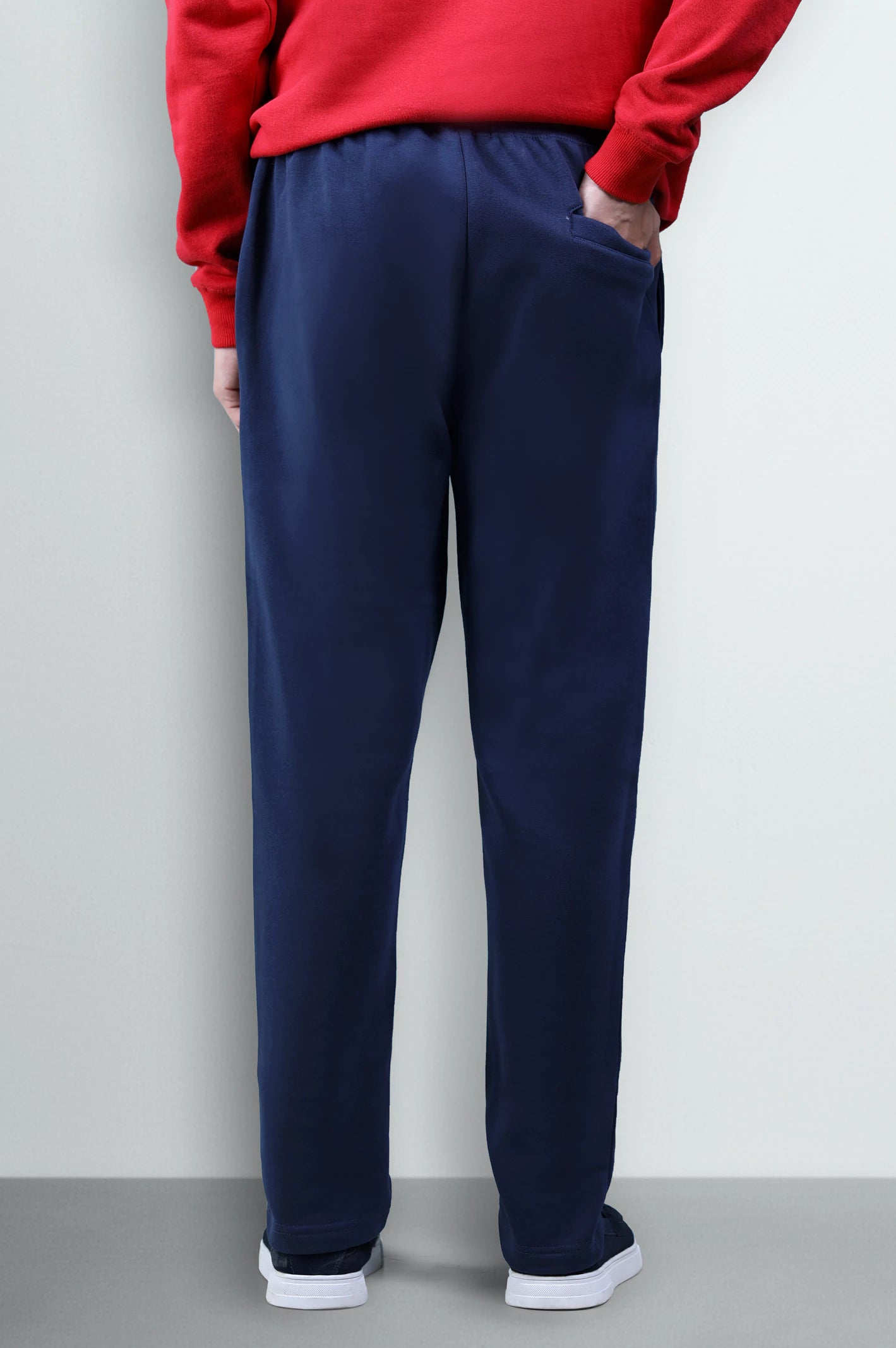 Navy Blue Casual Knitted Trouser - Image 3