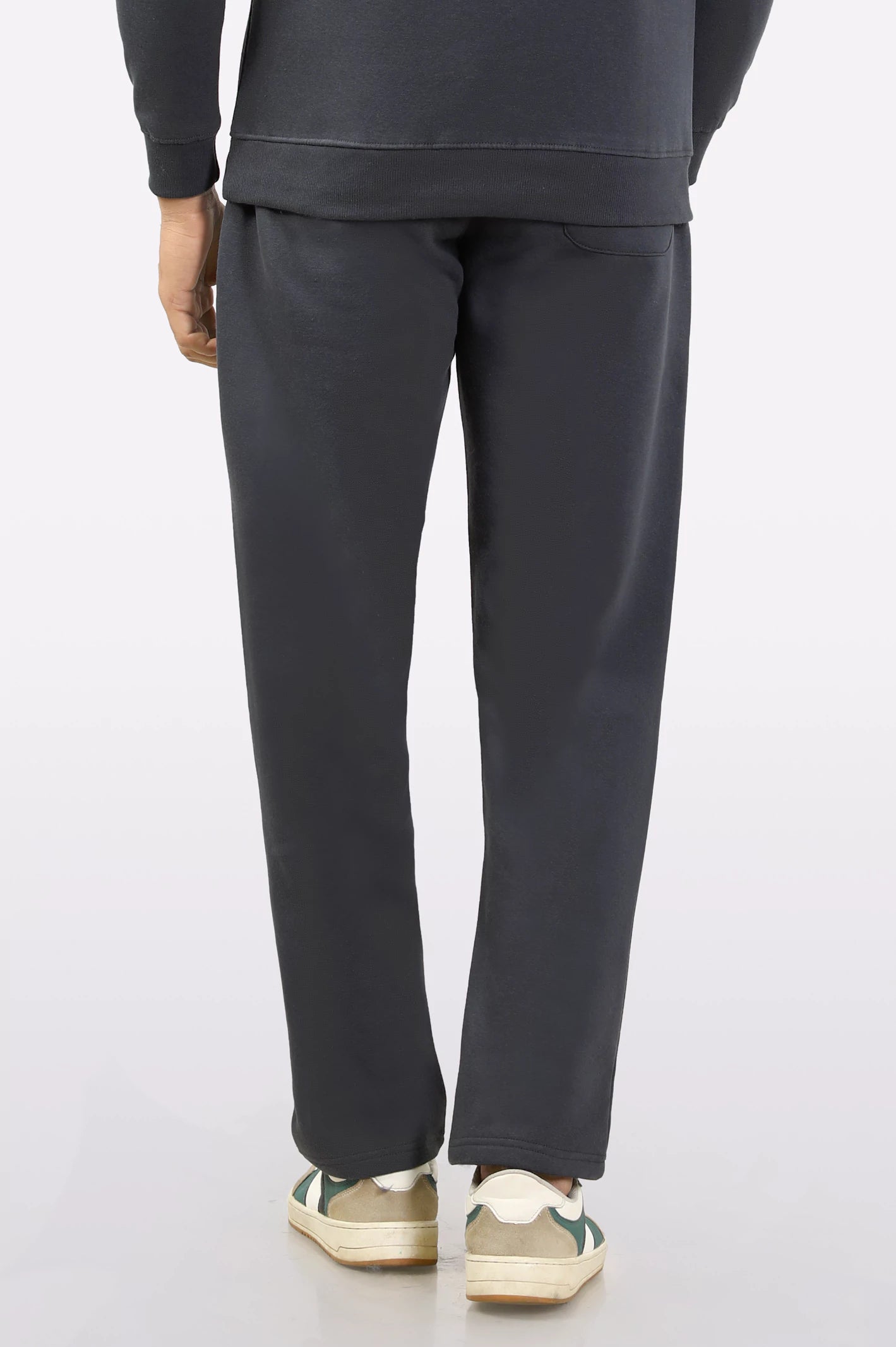 Charcoal Casual Knitted Trouser - Image 2