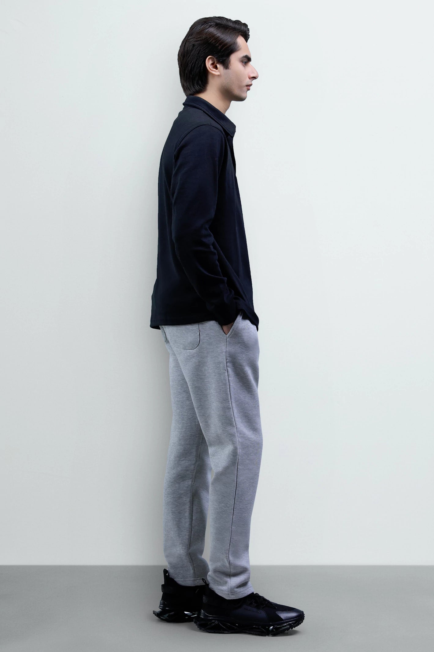 Black Long Sleeves Polo - Image 4