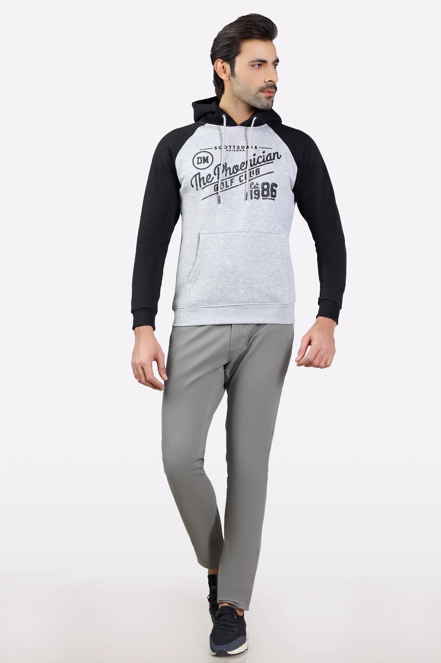 Heather Grey Graphic Hoodie - Image 2