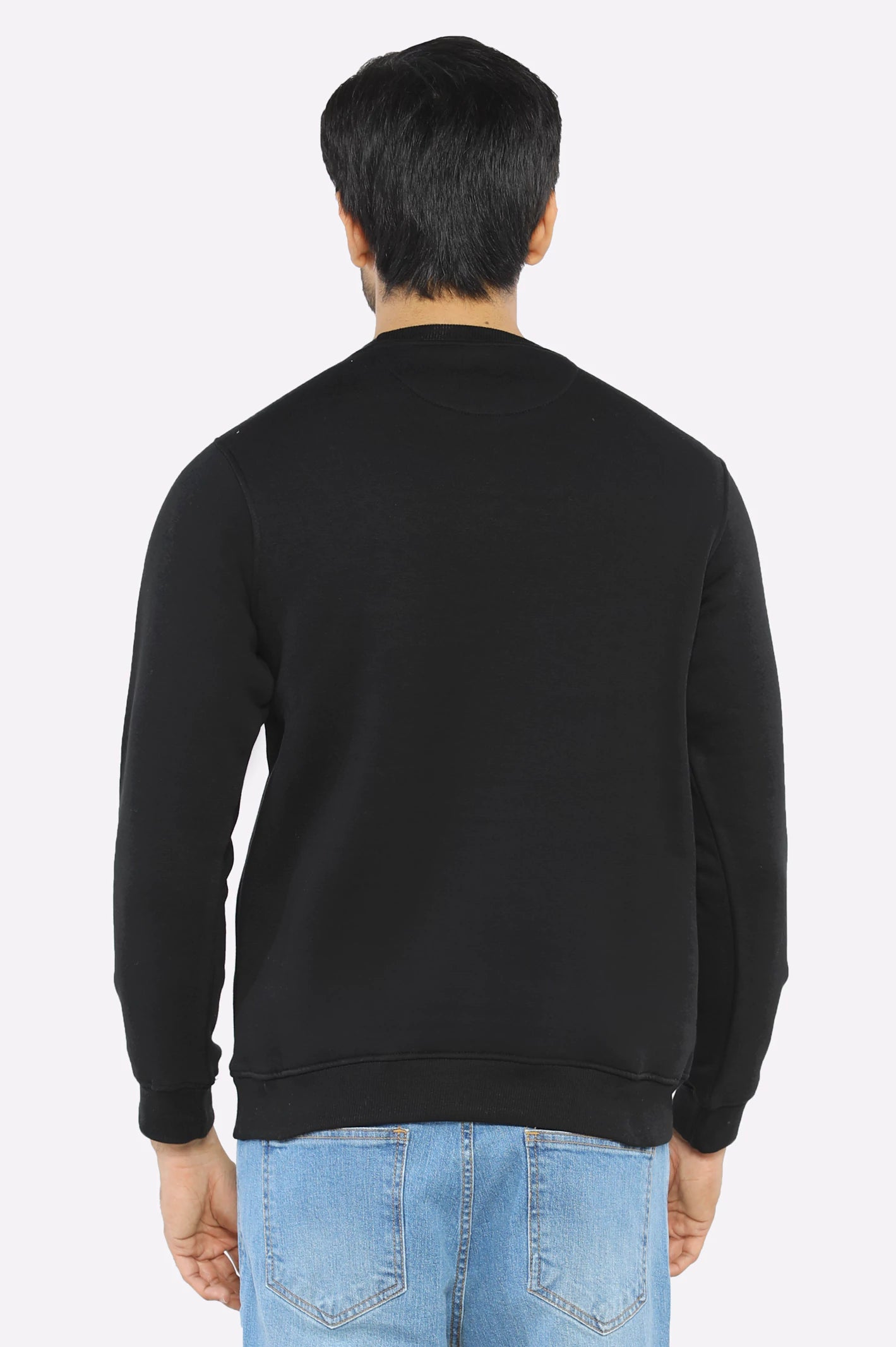 Black Round Neck Sweatshirt - Image 3