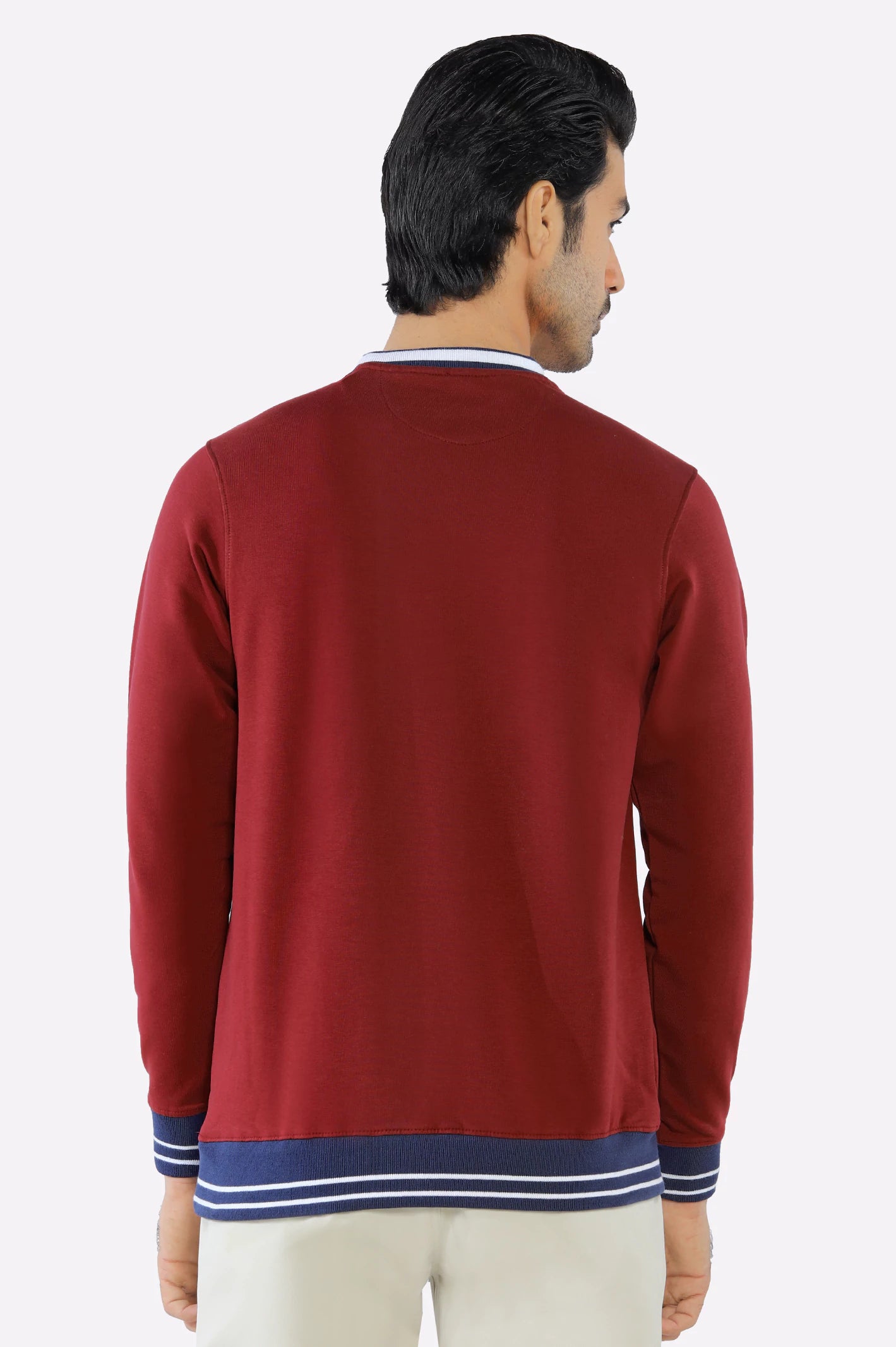 Burgundy Embroidered Sweatshirt - Image 3