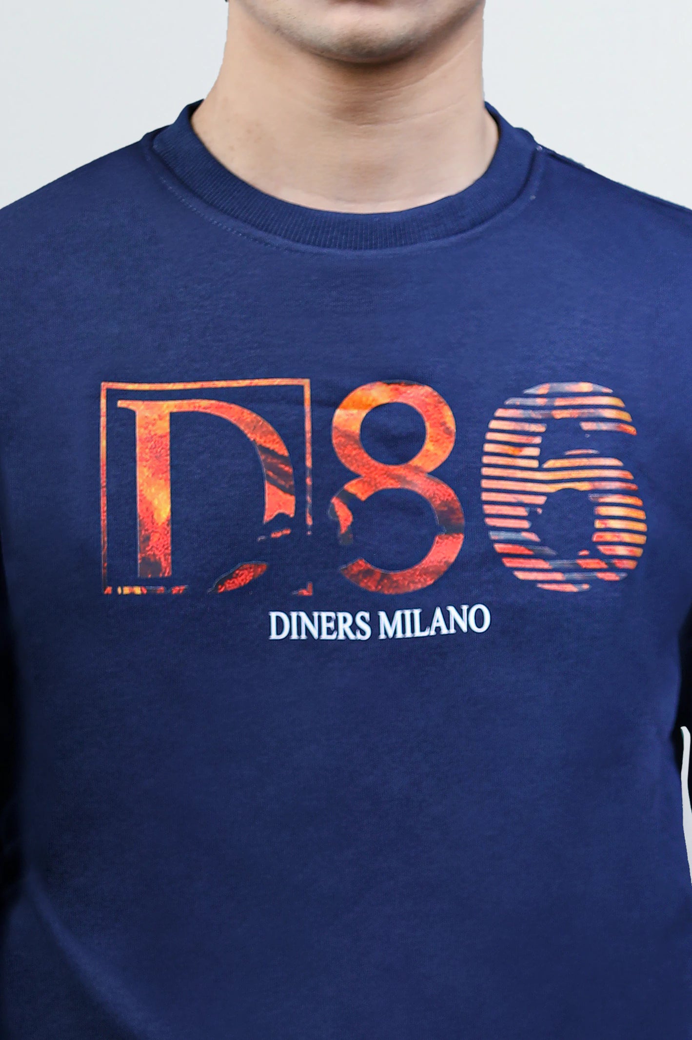 Navy Blue Graphic Sweatshirt - Image 3