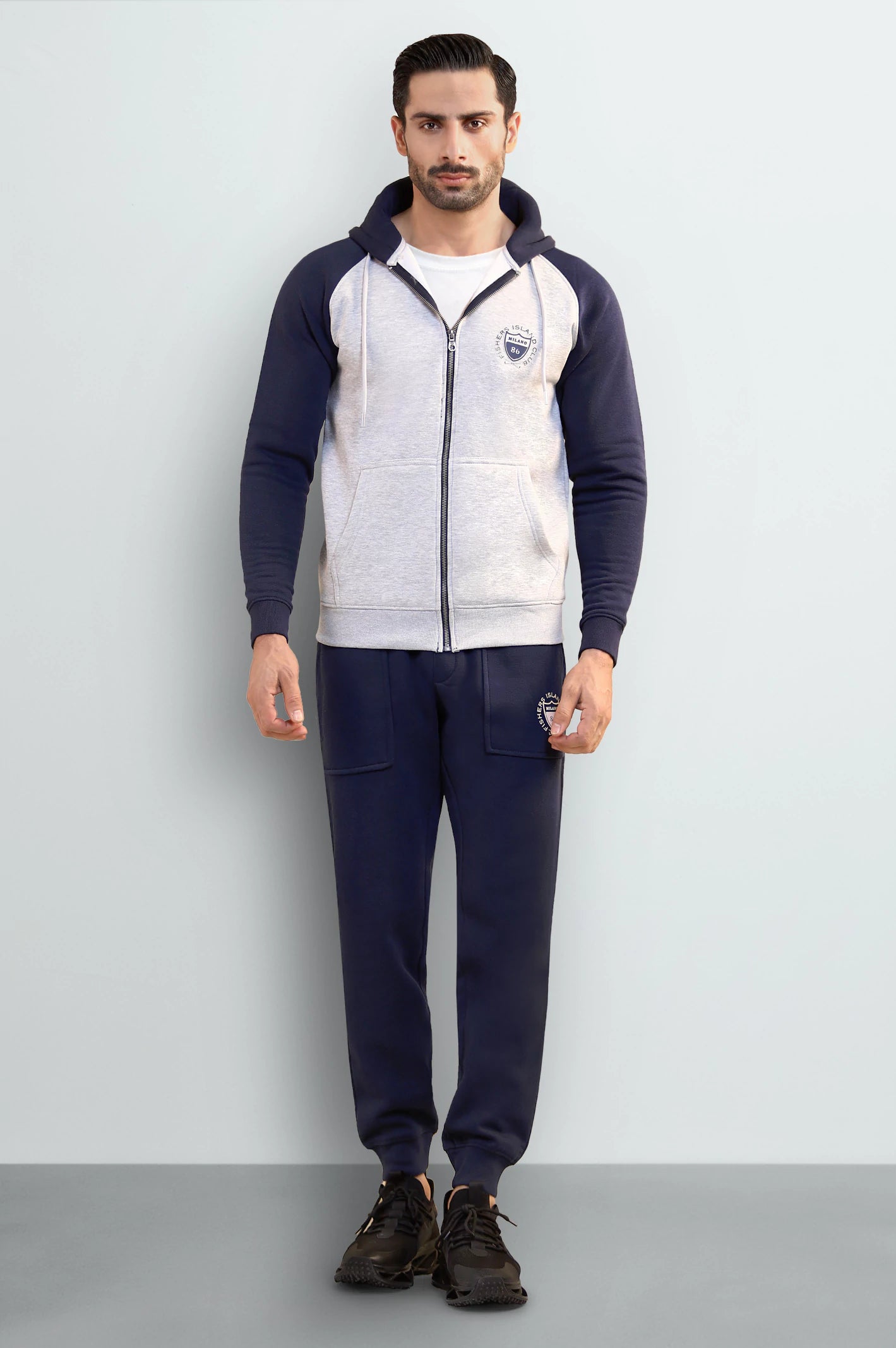 Men's Colorblocked Full-Zip Hoodie - Image 2