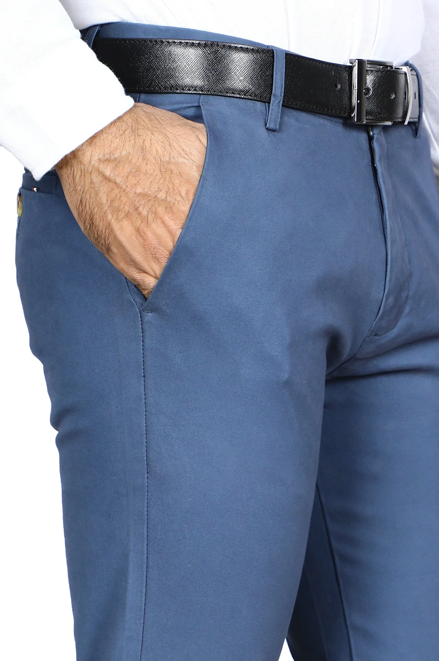 Dark Blue Smart Fit Cotton Chino - Image 2