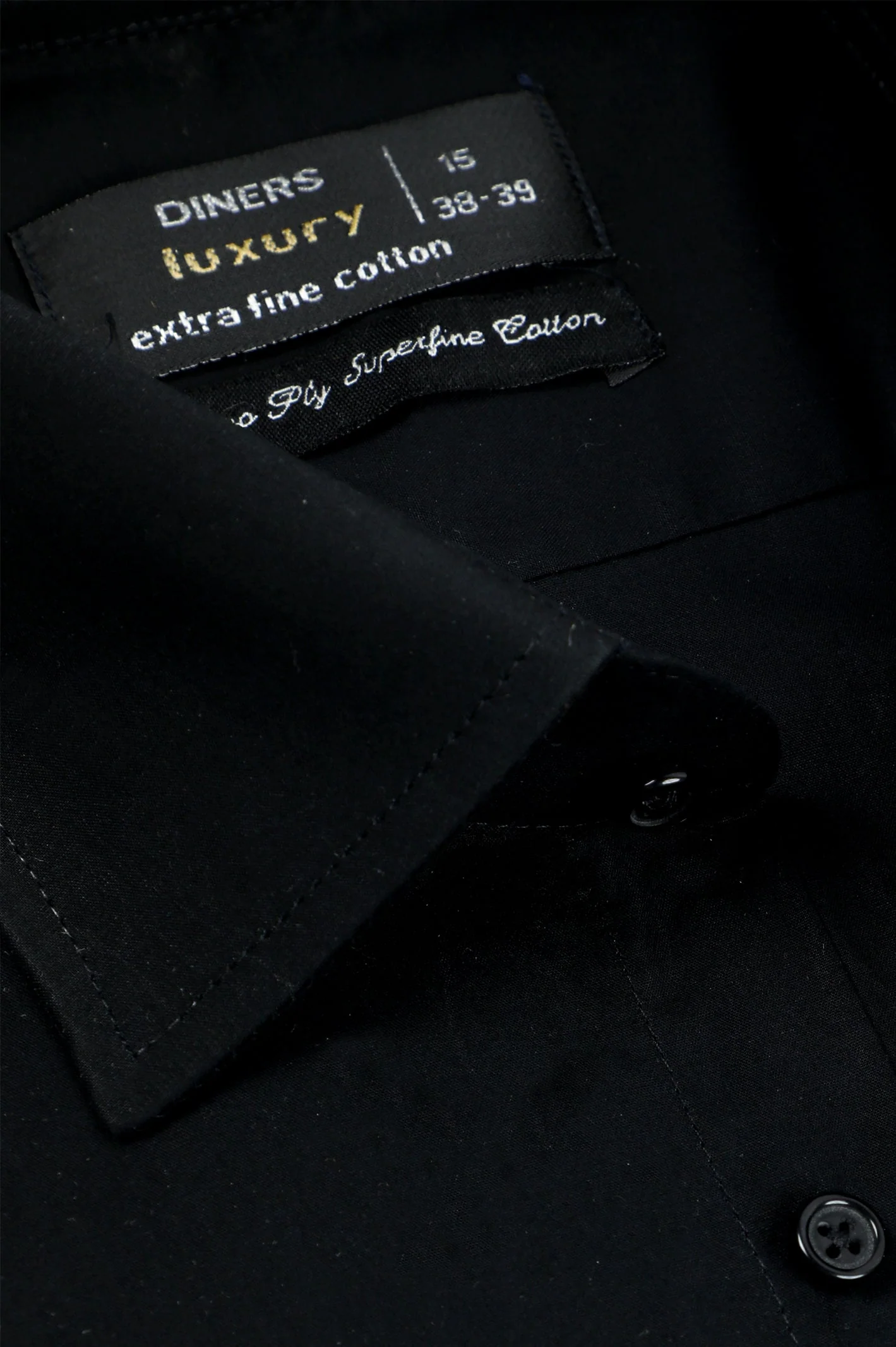 Black Plain Formal Men Shirt - Image 2