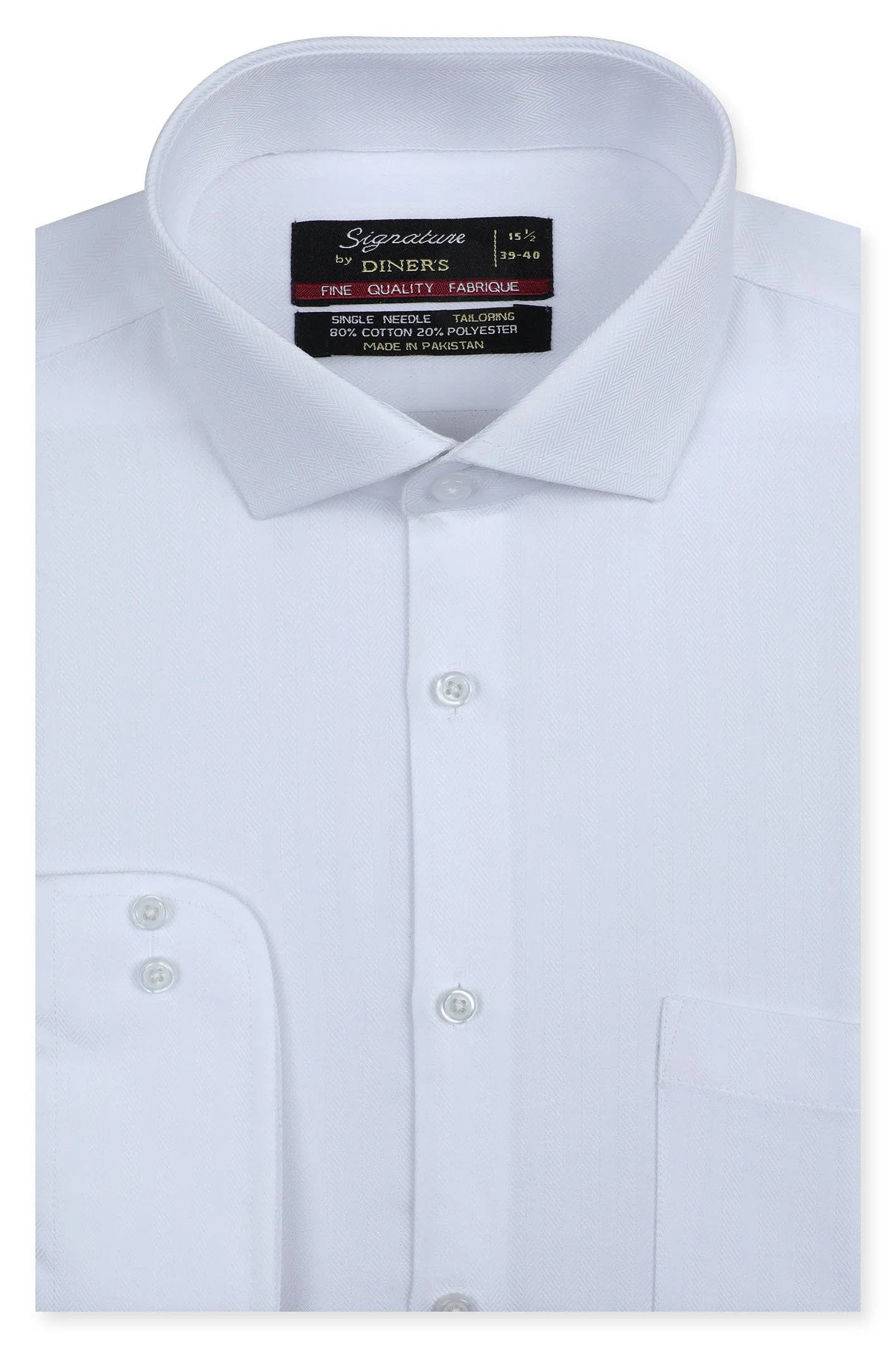 White Plain Formal Men Shirt