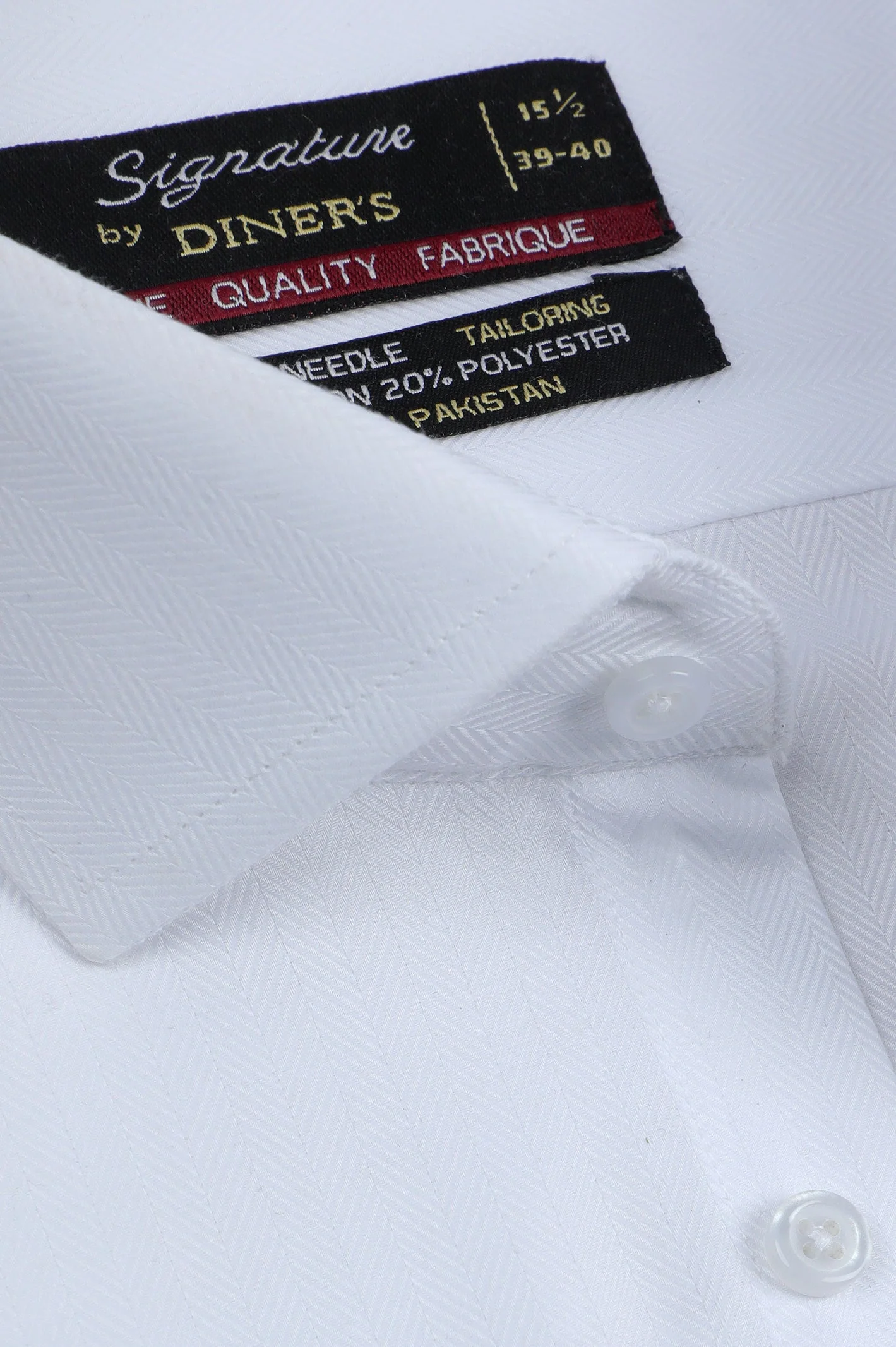 White Plain Formal Men Shirt - Image 2