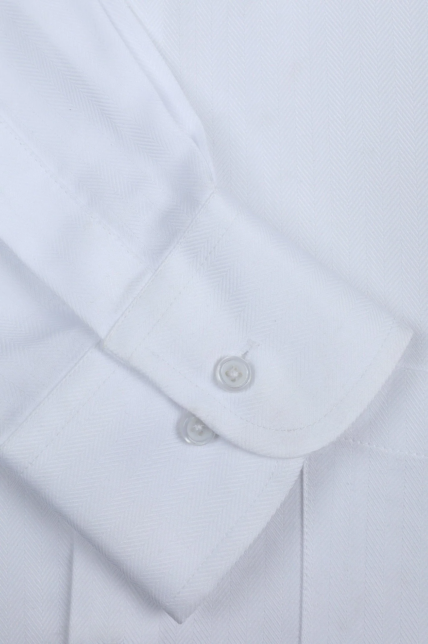 White Plain Formal Men Shirt - Image 3
