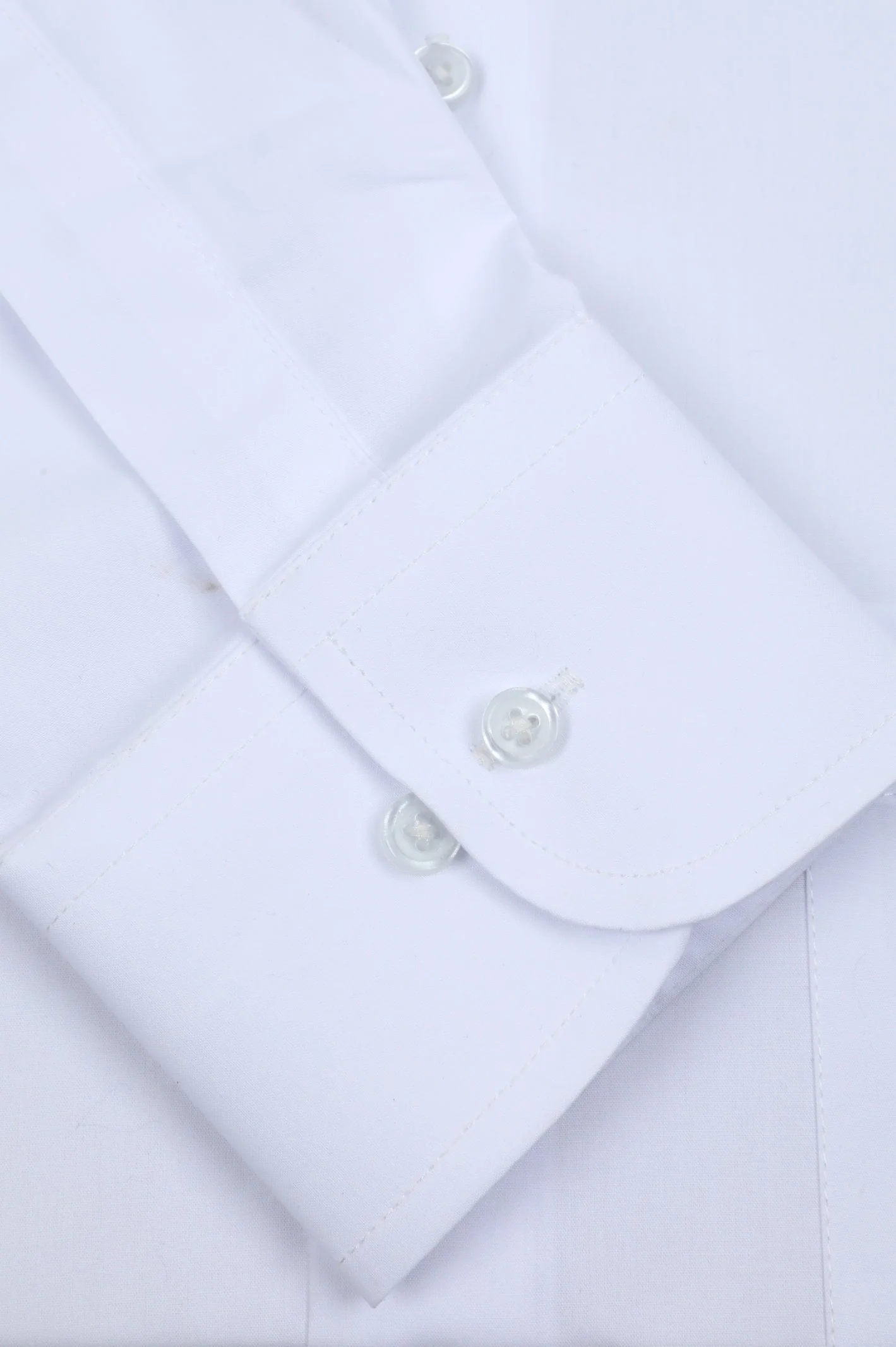 White Plain Formal Men Shirt - Image 3